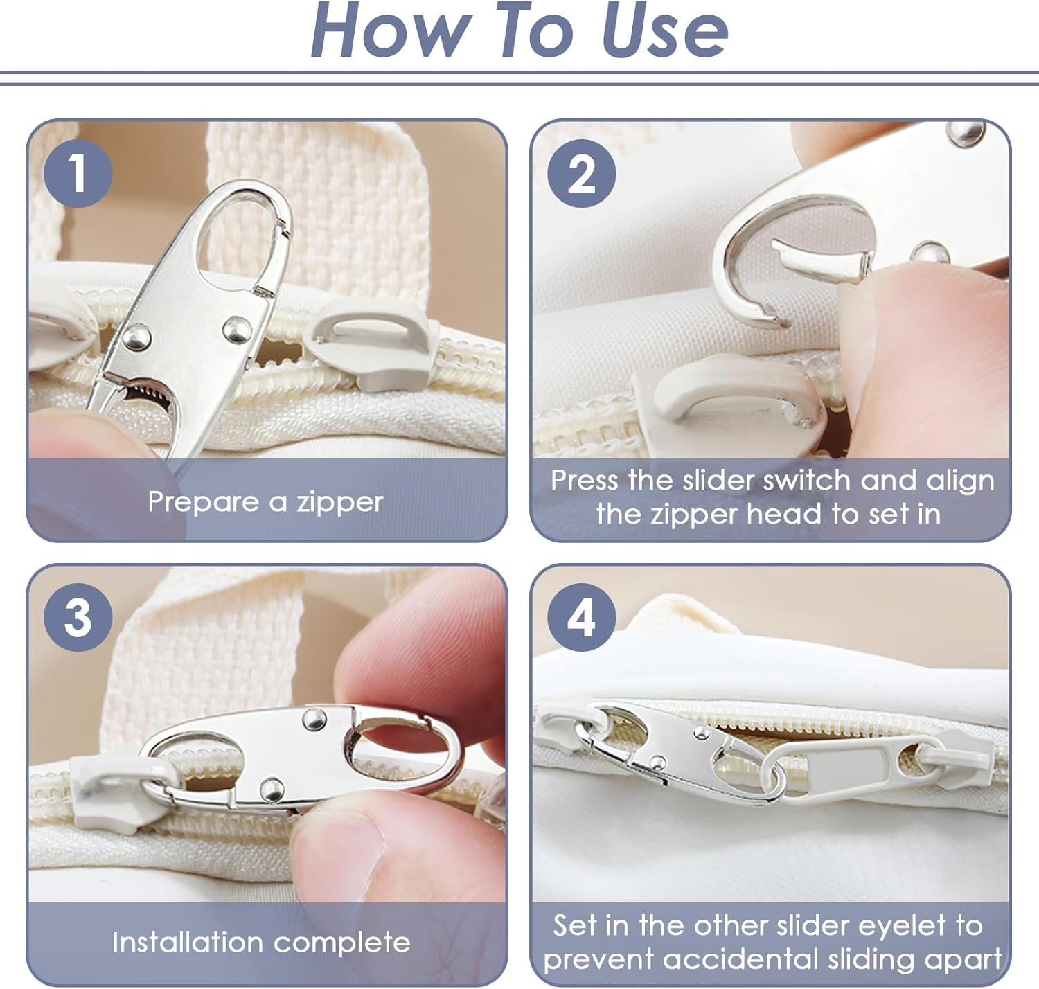 8-Pack Anti-Theft Zipper Clips (4 Black + 4 Silver) - Metal Zipper Pull Locks for Luggage, Backpacks & Purses - 38Mm/1.5" Double-Opening Security Fasteners for Travel Luggage Protection image number 3