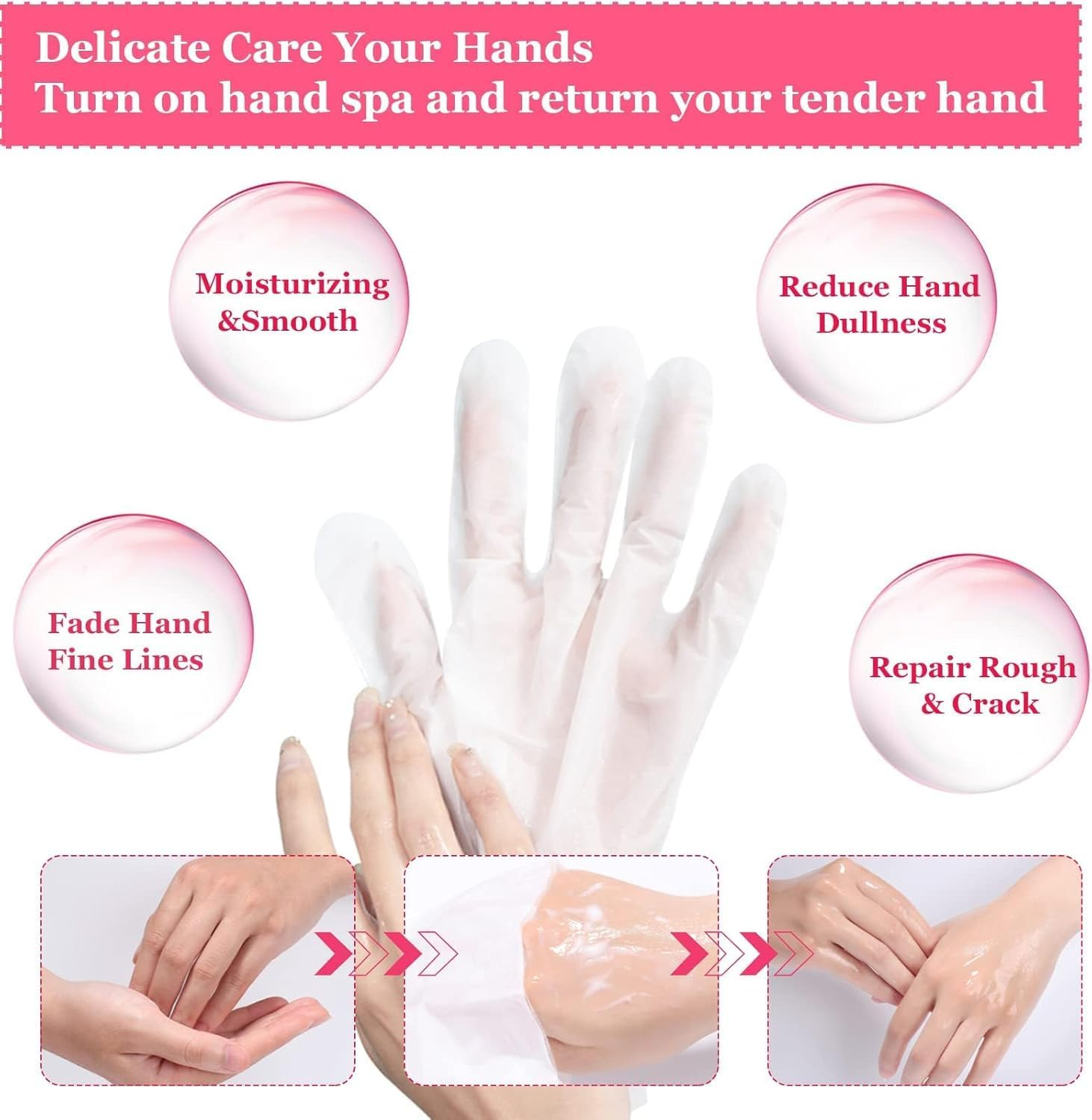 Hydrating Hand & Foot Mask Set | Ultra-Long Moisturizing Overnight Hand Mask + Foot Mask | Deep Repair for Cracked, Rough Skin | Suitable for Dry/Sensitive Skin