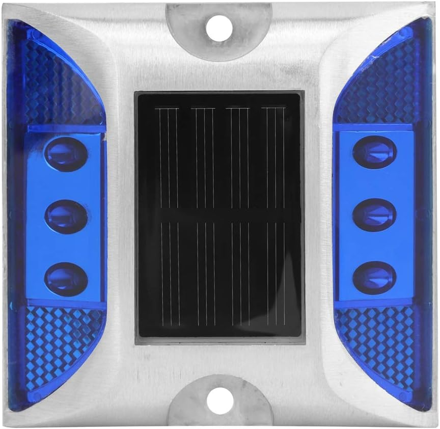 Solar Driveway Lights, Solar Powered Ground Marker Lights, Solar Deck Lights, Waterproof Outdoor Driveway Road Highway Spike Lamp, Outdoor Driveway Road Stud Lamp (Green)