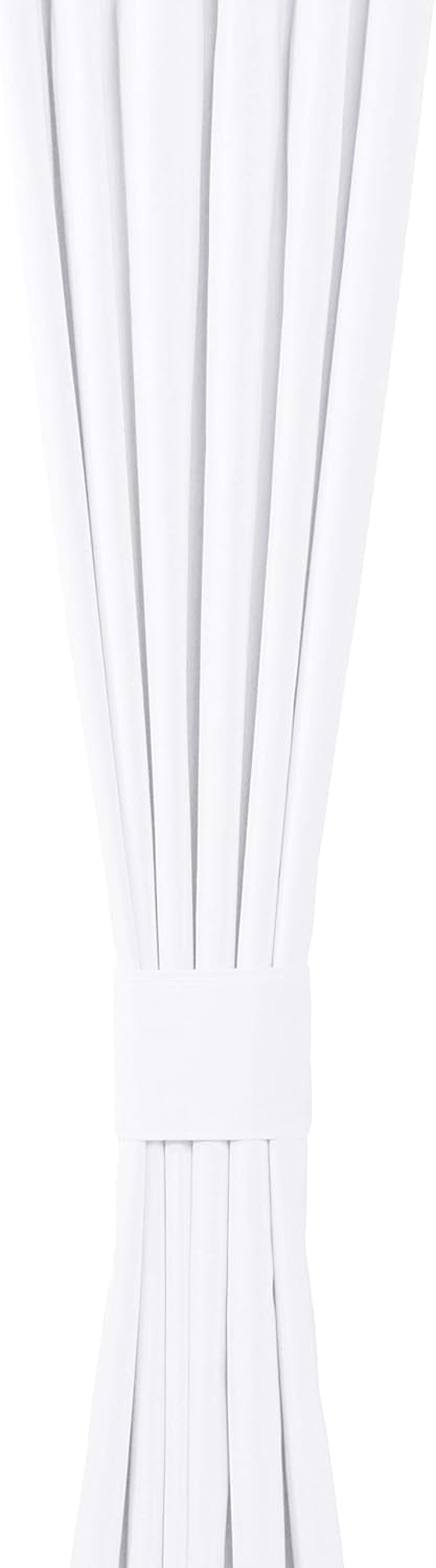 Amazon Basics Room Darkening Blackout Window Curtains with Grommets - White, 25.5W X 33.5L Cm (1 Panels)