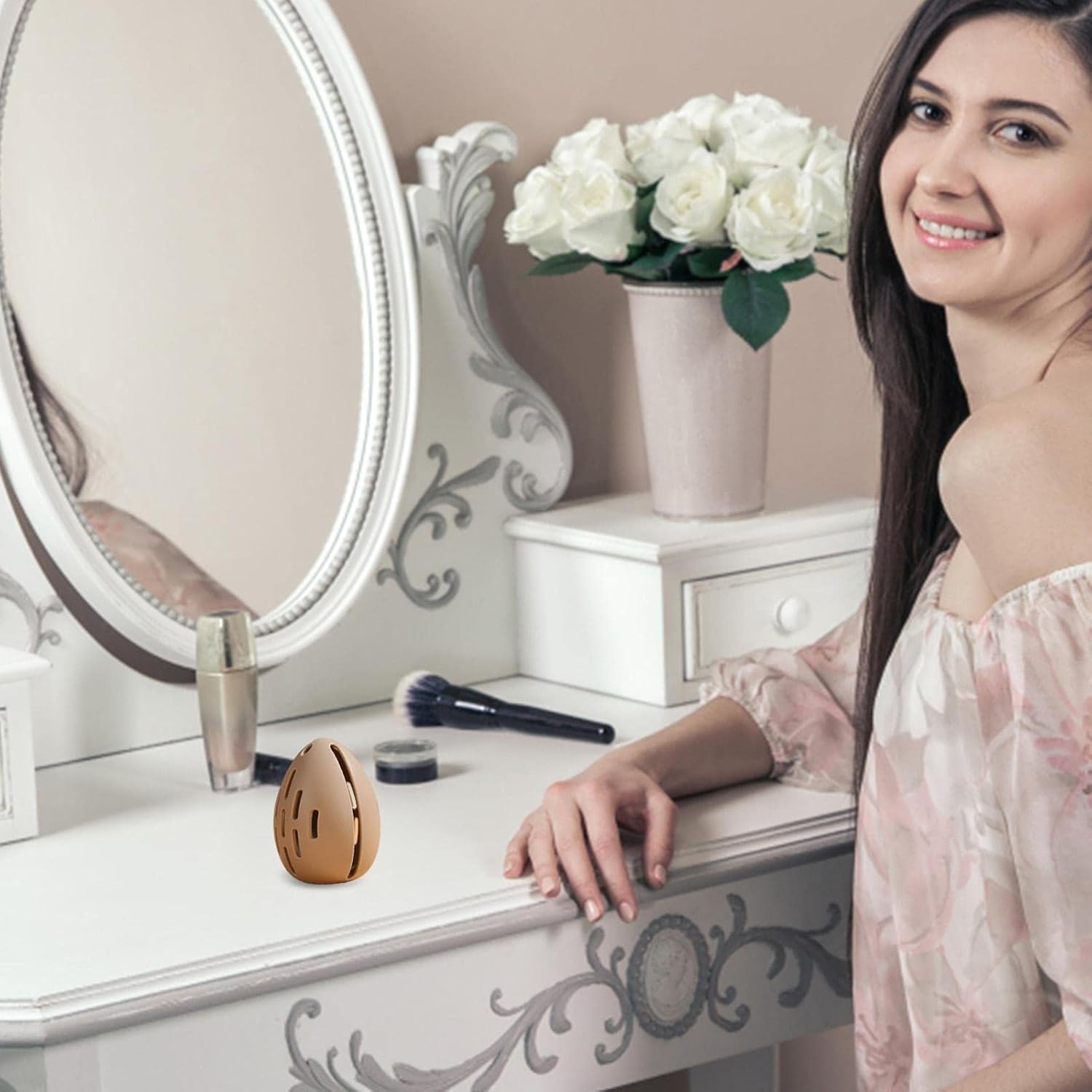 Beauty Makeup Blender Sponge Holder | Make up Sponge Organizer Airy - Silicone Beauty Makeup Sponge Protective Carrying Case for Home image number 1