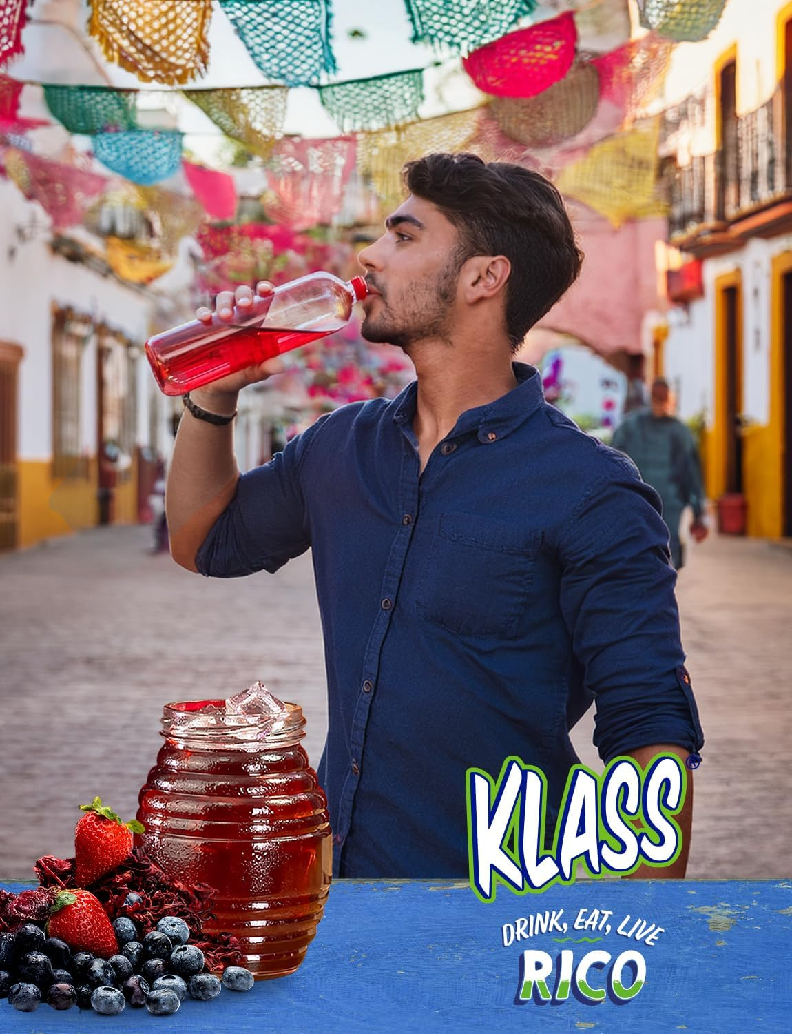 Klass Aguas Frescas Variety Pack - Cucumber Limeade, Strawberry Watermelon, Hibiscus Berries, Pineapple Tangerine (40 Total on the Go Packets) image number 1