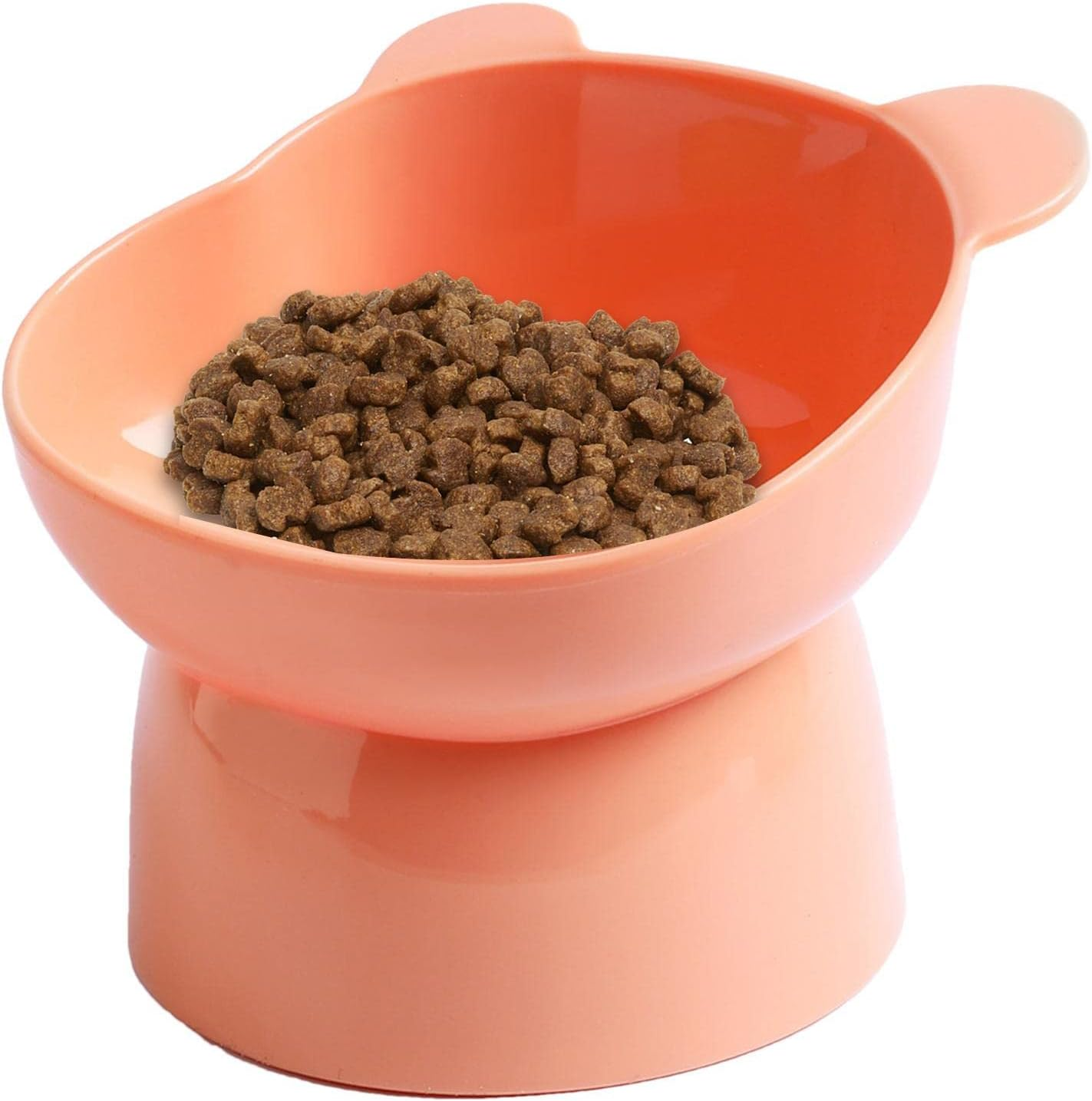 Ceramic Raised Pet Bowls | Extra Wide Ceramic Elevated Cat Bowl | Anti-Vomiting High Cat Dish | Non-Spill Food Feeder Bowls for Cats, Small Dogs & Kittens