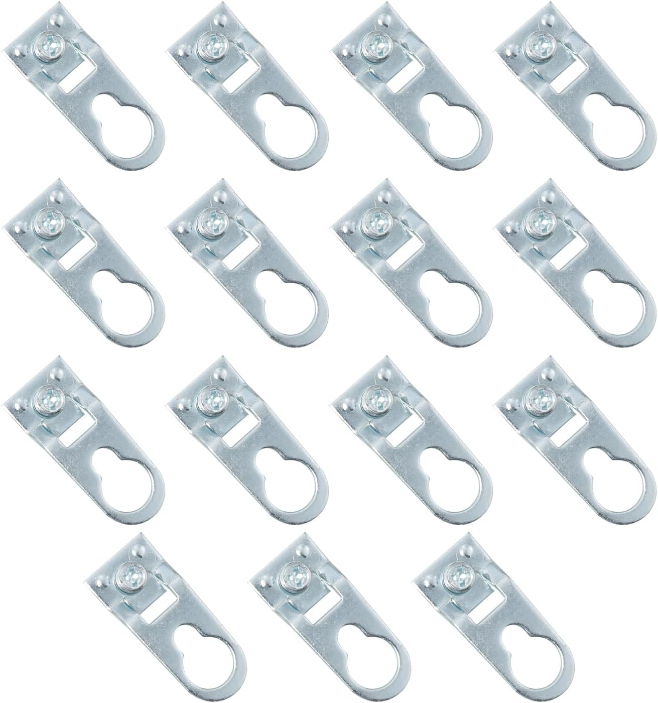 JJHXSM 15 Sets Metal Frame D Ring Picture Hanger with Screws Picture Frame Fixing Corner Code Thickened Hardware Accessories for Open Frame Channel image number 3