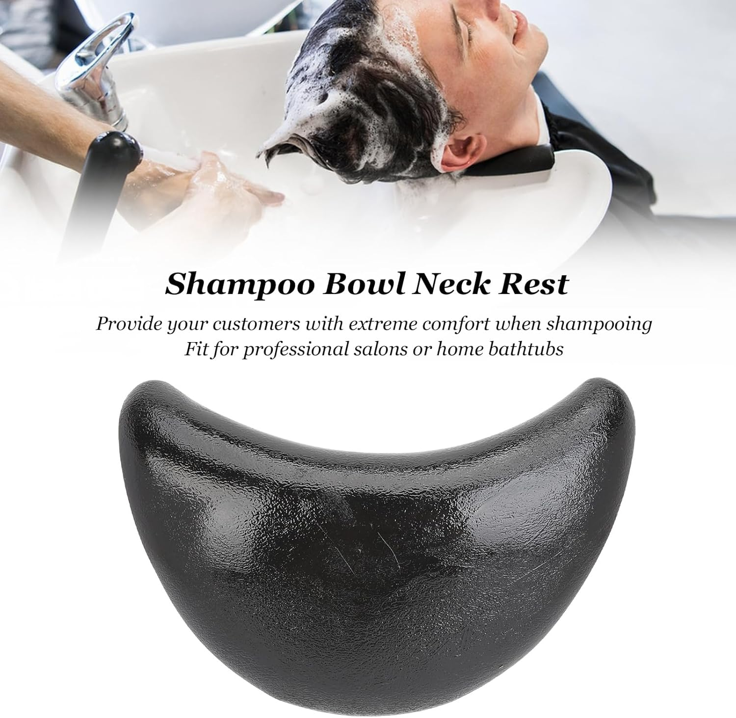 Shampoo Bowl Headrest Non-Slip Silicone Salon Sink Cushion Comfortable Neck Support Pillow Washing Hair Headrest image number 4
