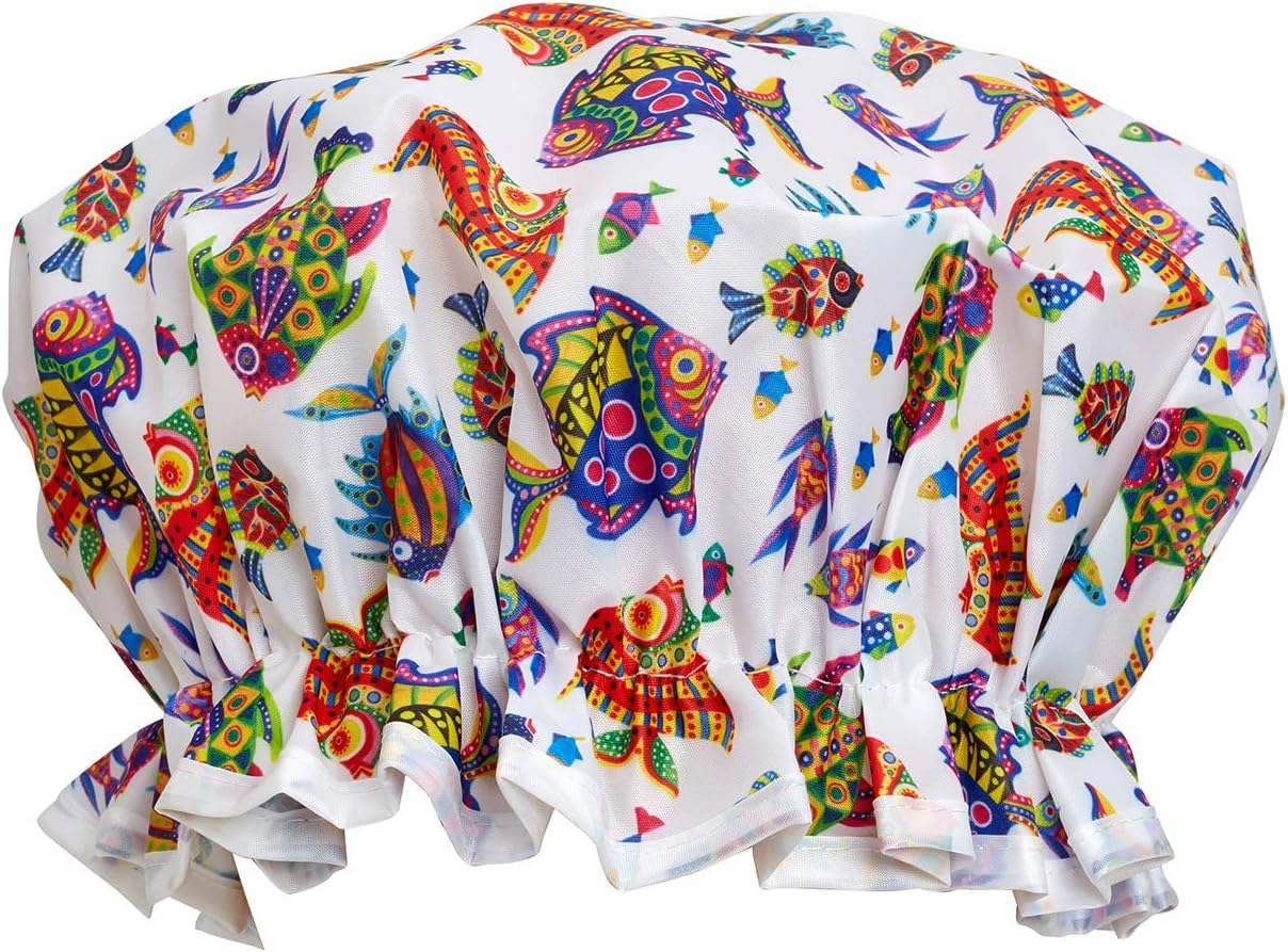 Bodylife Shower Cap Reusable Bath Cap Double Layered Waterproof Aquatica 27Cm image number 2