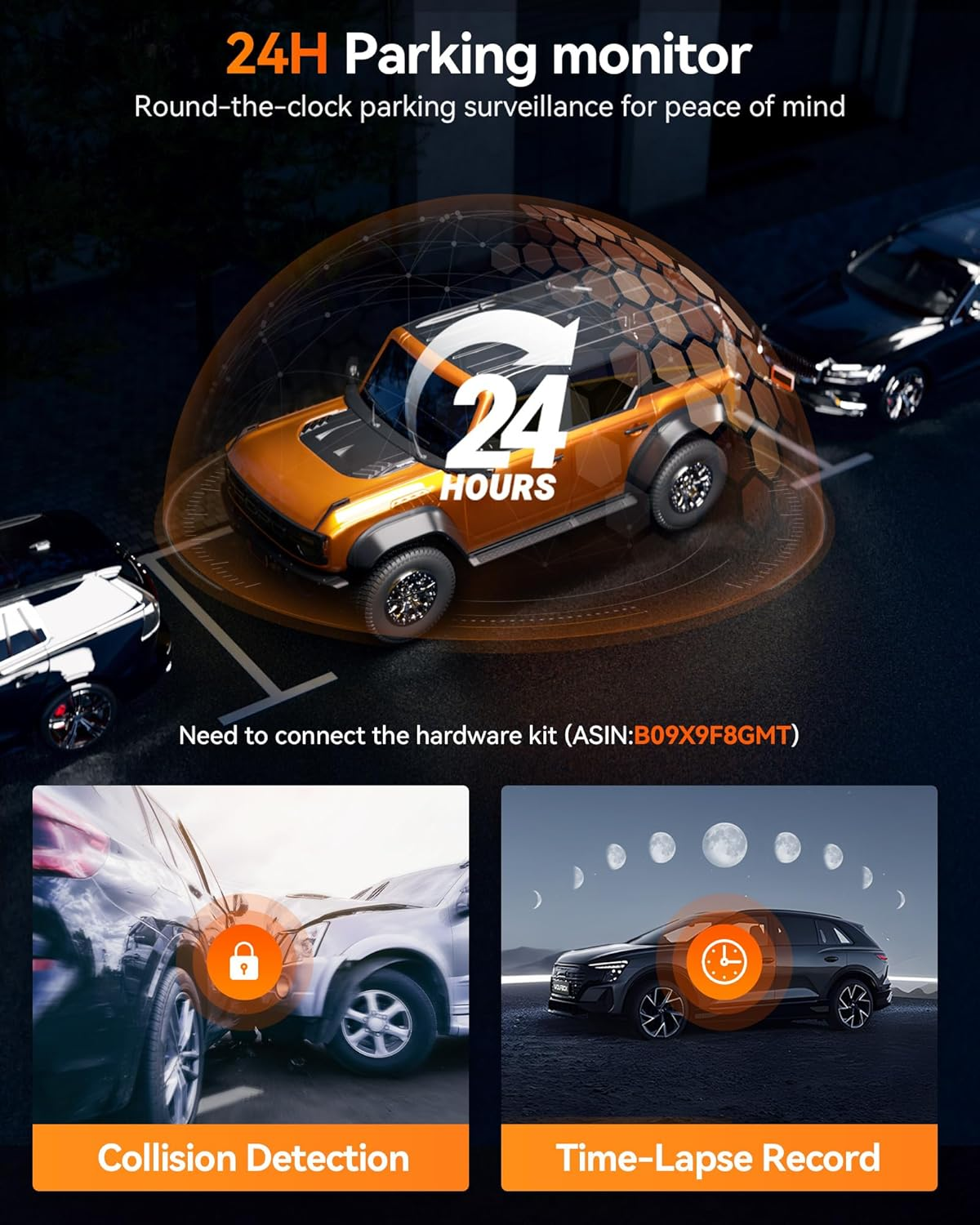 WOLFBOX G900 PRO, 12-Inch Mirror Dash Cam with STARVIS 2 IMX678, Front 4K and Rear 2.5K Recording. Includes a 128GB Card, Voice Control, 5.8Ghz Wifi, Loop Recording, G-Sensor & GPS image number 3