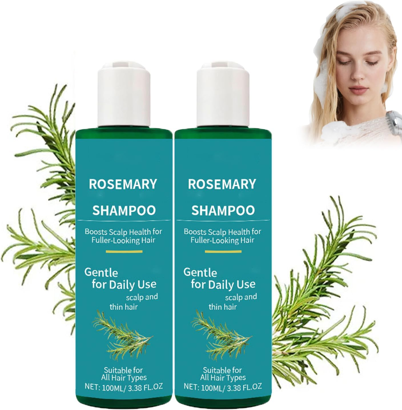 Rosemary Hair Growth Shampoo, Volumizing & Strengthening Shampoo for Fine Hair, Strengthening Hair Care Sha/Mpoo with Natural Rosemary Extract, Hydrating Sham/Poo Greasy, Itchy Scalp Care (1 PCS)