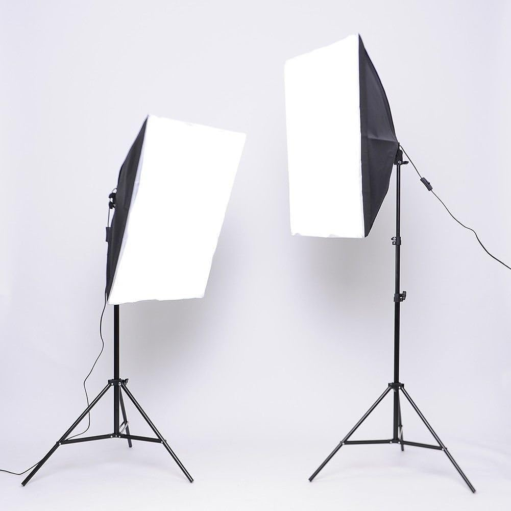 Abeststudio Pohto Studio Lighting Kit, Green Screen Backdrop Background with Stand with 2X 135W + 4X 25W LED Softbox Umbrella Continuous Lighting Set for Photo Studio Product,Portrait and Video Shoot Photography image number 4