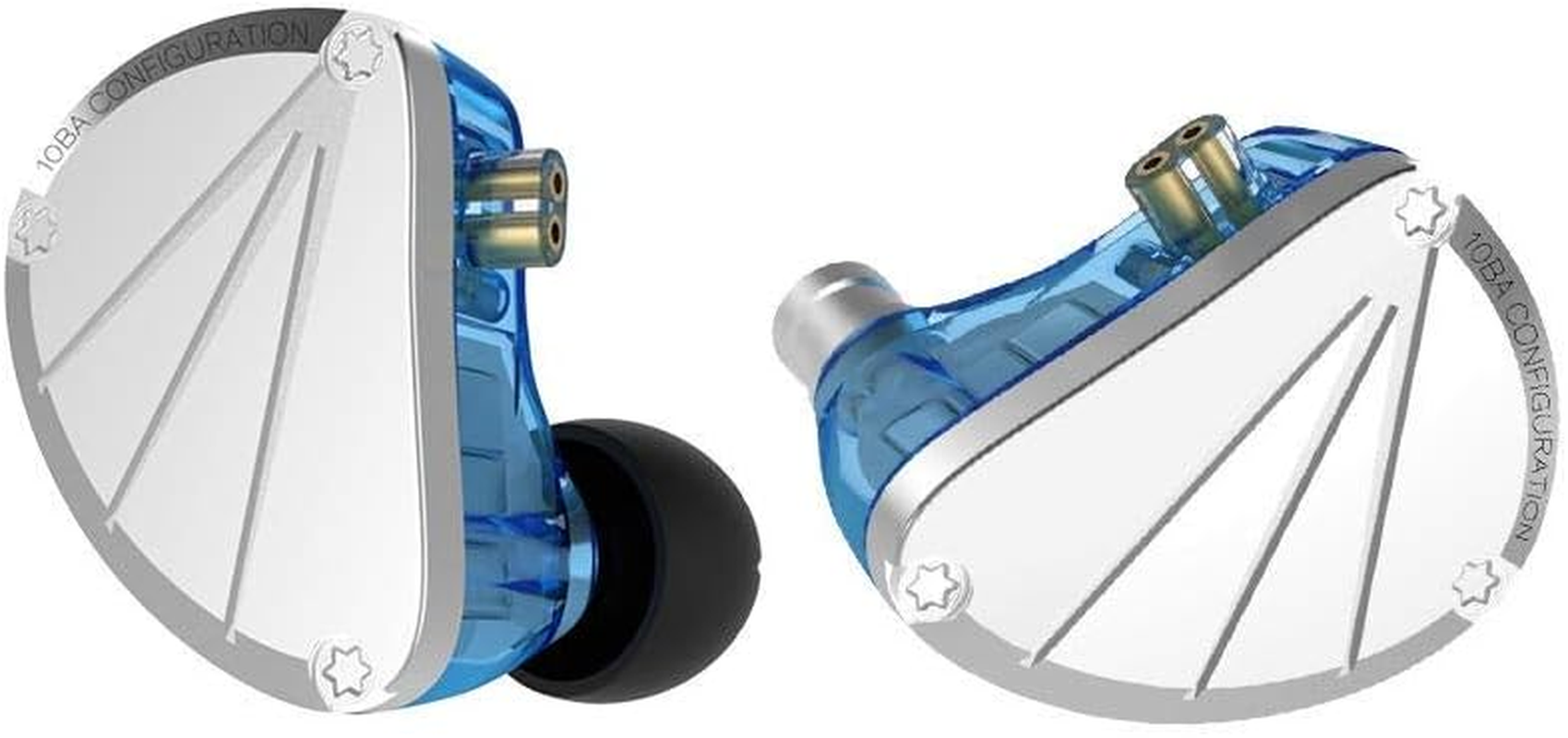 KBEAR KB10 In-Ear Monitors,Iem 5 Balanced Armature Driver Units per Side Earphone. Stereo Hifi Musician Headset,Sport Headphone with Detachable 0.75MM 2 Pin Cable image number 1