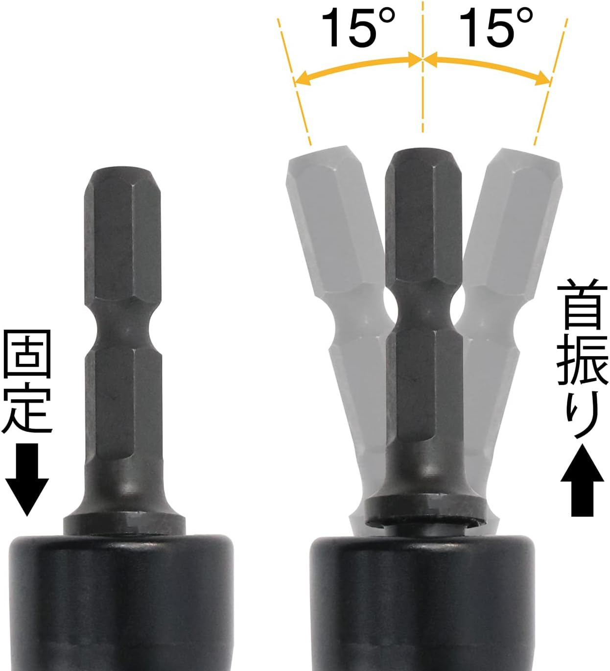 Fujiya 506-17K-BG Oscillating Raceway Socket, Hex, 0.7 Inches (17 Mm), Black Gold image number 4