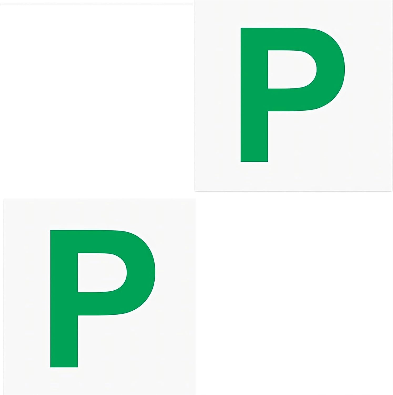 2PCS Magnetic L Plates, Green/Red P Plate, Learning Learner Driver Plates, Automotive Accessories