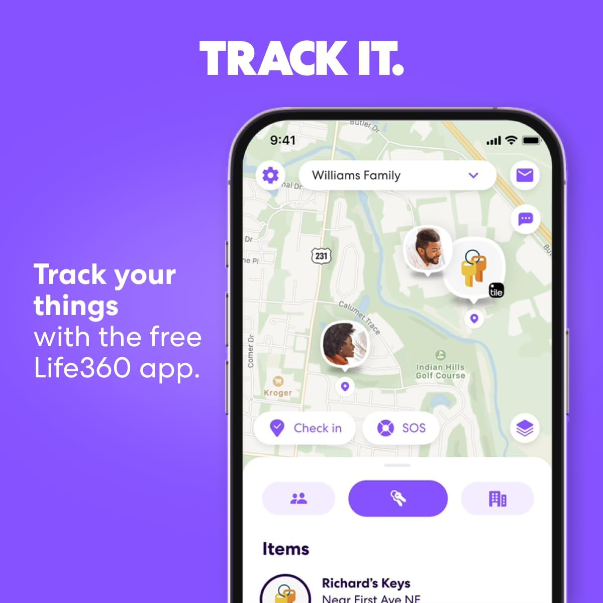 Tile by Life360 Mate (2024) Bluetooth Tracker, Keys Finder and Item Locator for Keys, Bags and More. Phone Finder. Both Ios and Android Compatible. 4-Pack (Black)