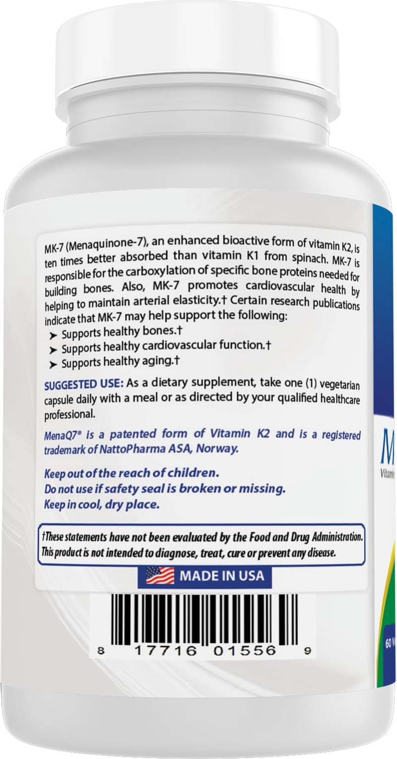 Best Naturals MK-7 100 Mcg 60 Vcaps image number 6