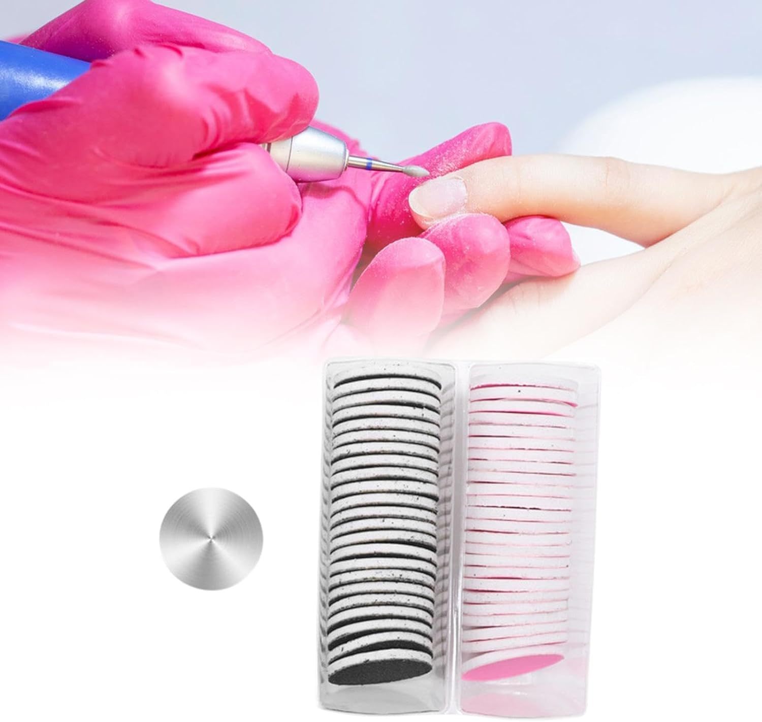 50 Pack Replacement Discs for Electric Foot File Callus Remover Sanding Tools, 25Mm image number 4