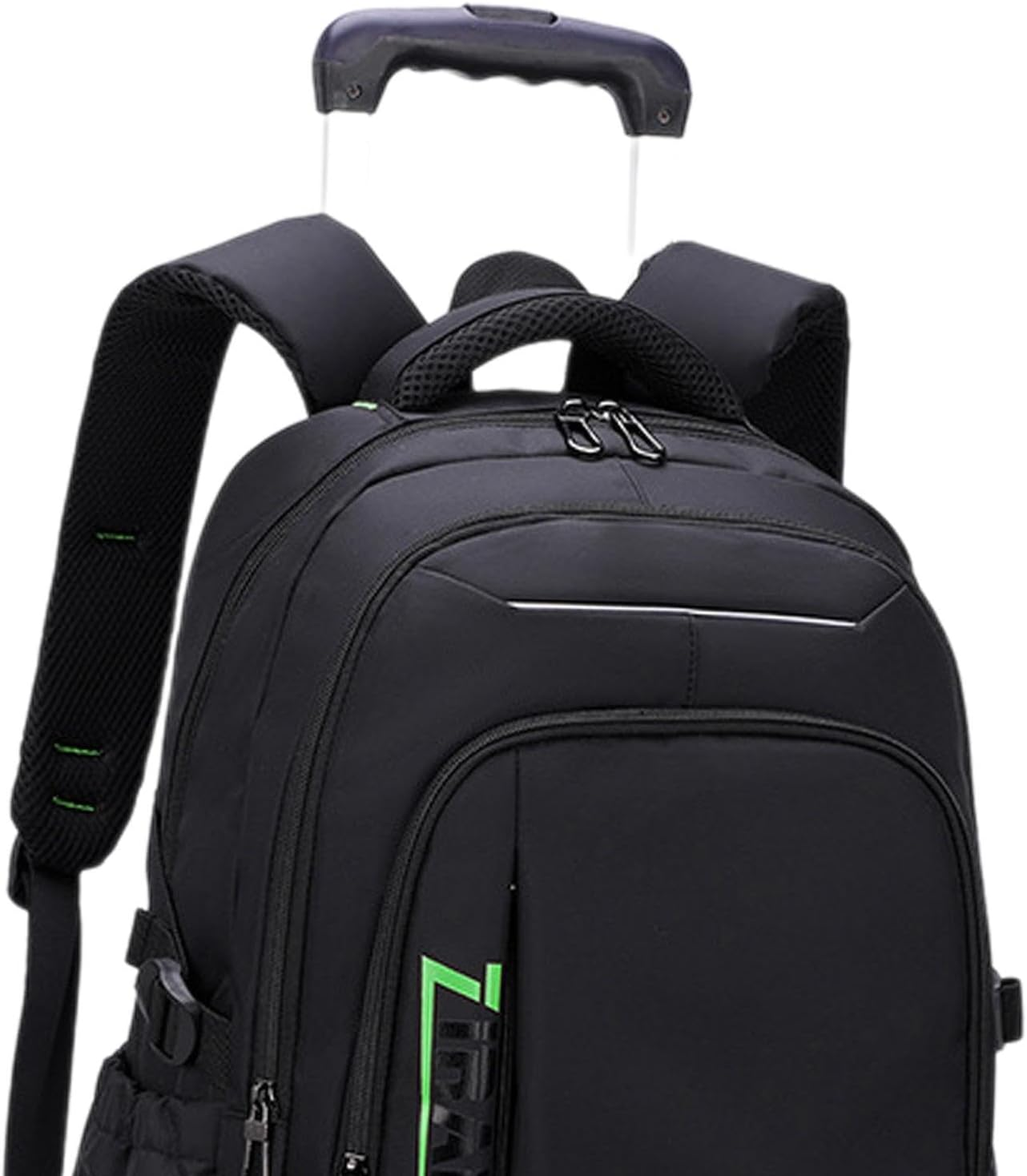 Baotyjie Rolling Backpack Wheeled Laptop Backpack Portable, Nylon, Adjustable Straps Trolley Suitcase Computer Bag for Business Adults