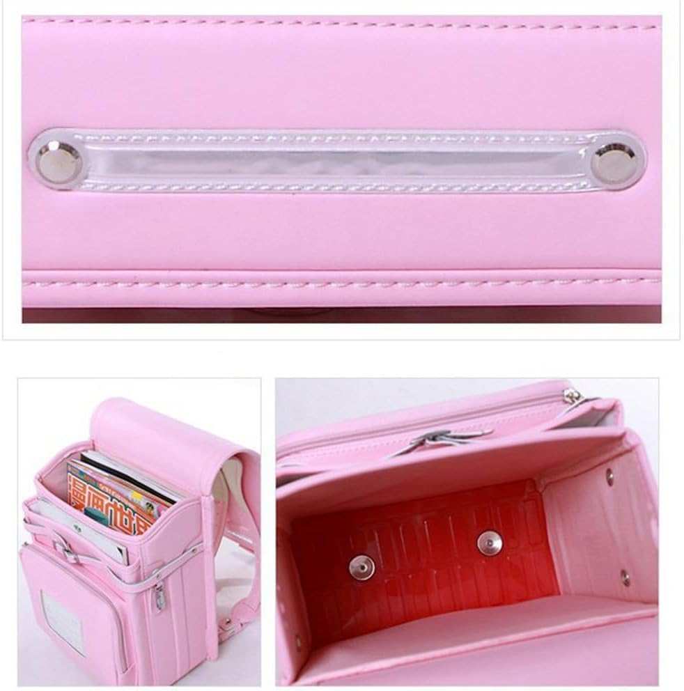 Star-Wind Ransel Randoseru Automatic Japanese School Bags for Boys Girls Senior PU Leather Light Weight Rain Cover, Deep Blue, Japanese image number 1