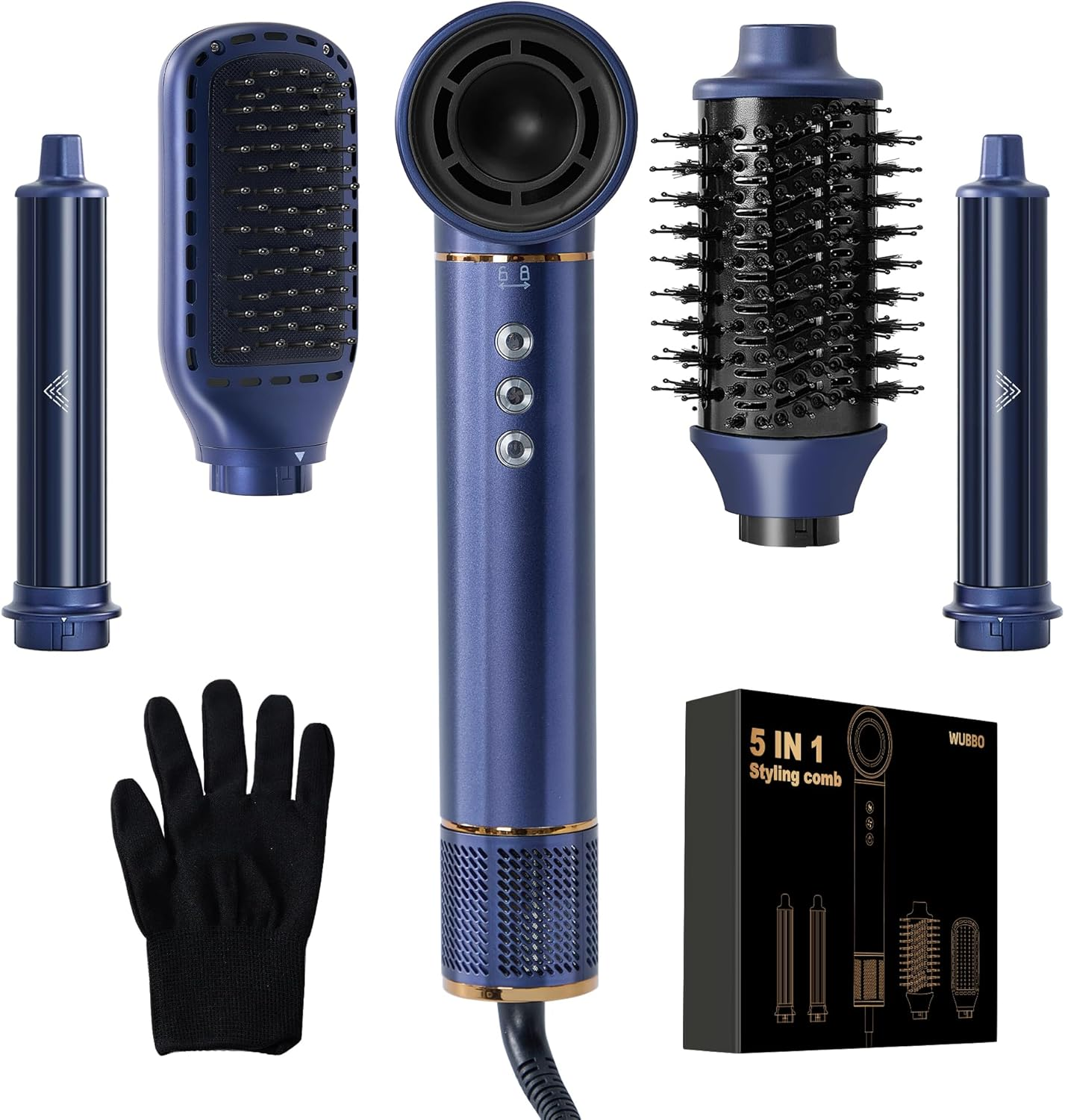 5-In-1 Hair Dryer Brush with 200 Million Negative Ions, 110,000 RPM Brushless Motor, Smart Temperature Control to Prevent Heat Damage, Multi-Functional Styler for Straightening, Curling, Volumizing, and Air Drying image number 5