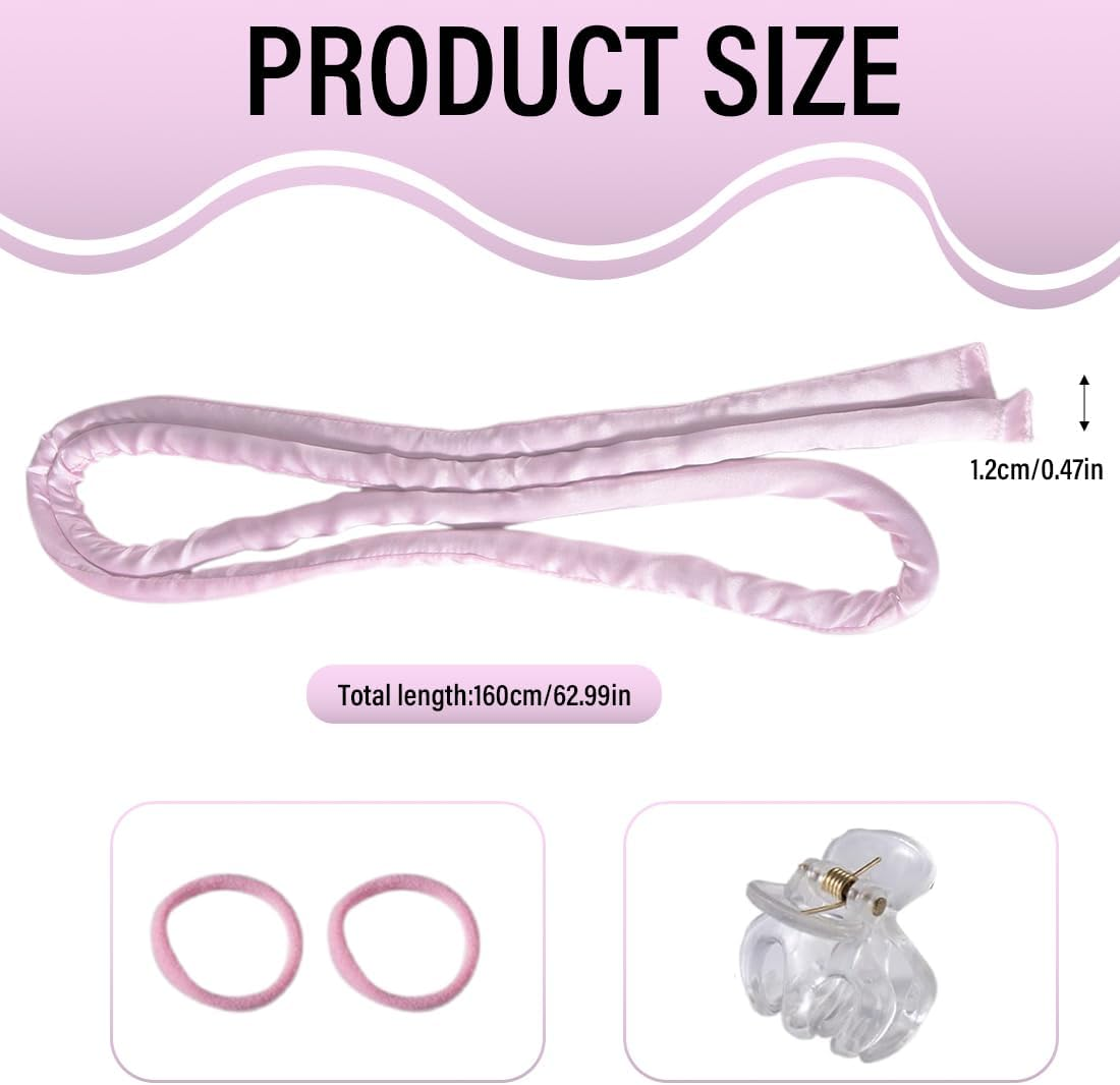Heatless Small Curling Rods Headband, Non-Slip Heatless Curls, Curls without Heat, Hair Curler DIY Hair Curling Band Hairstyle Set for Long Medium Hair image number 5