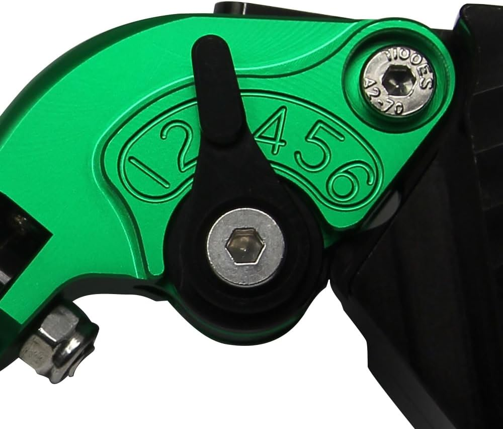 Brake Levers Motorcycle Clutch Levers Set Foldable Extendable CNC Fit for Kawasaki Vulcan S 650 2015-2023 Adjustable (Green&Black), JY-193 image number 3