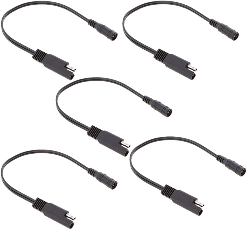 250Mm SAE Connector to DC Plug, Convert SAE to Female Adaptor Cord (Pack of 5) image number 6