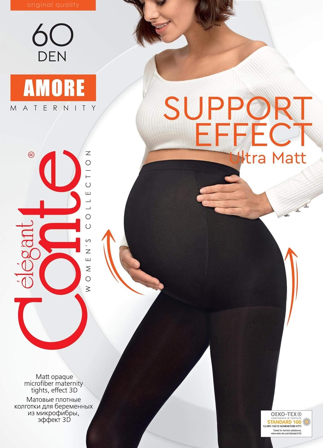 Conte Maternity Wear Opaque Tights during Pregnancy with Support Effect, Amore 60 Den image number 1