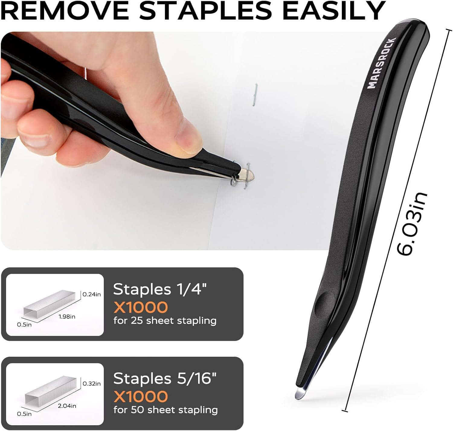 Desktop Stapler, Swing-Arm Swivel Stapler, 50 Sheet Capacity, 2000 Staples and Staple Remover, Rotatable Heavy Duty Staplers for Office, Home, Classroom, Booklet, Book Binding,Black image number 1