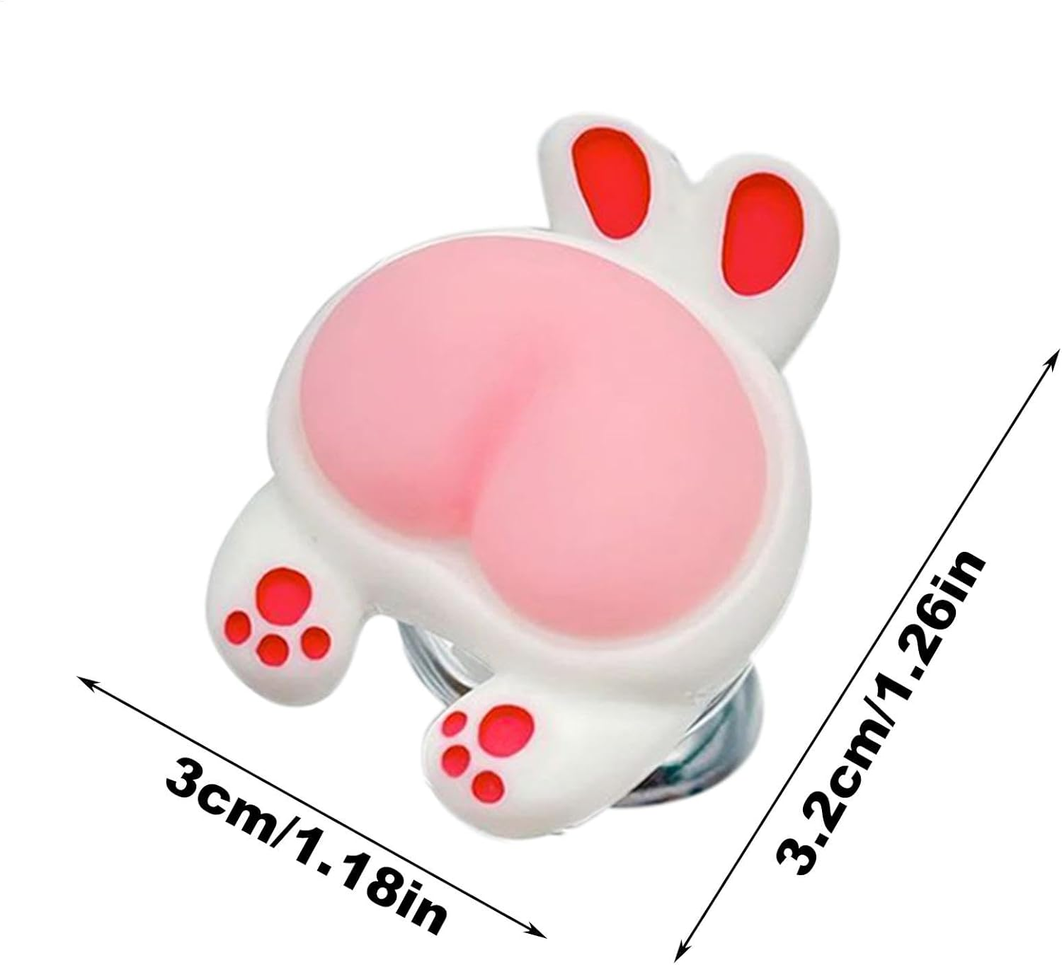 Toilet Button Pusher | Button Pusher Cover Assist Tool Animal Butt,Bathroom Decor Replacement Parts, Toilet Press Helper for Long Nail Protection - Kitten Butt image number 3