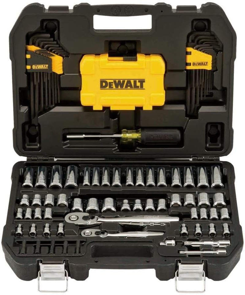 DEWALT Mechanics Tools Kit and Socket Set, 1/4" & 3/8" Drive, SAE, 108-Piece (DWMT73801) image number 2