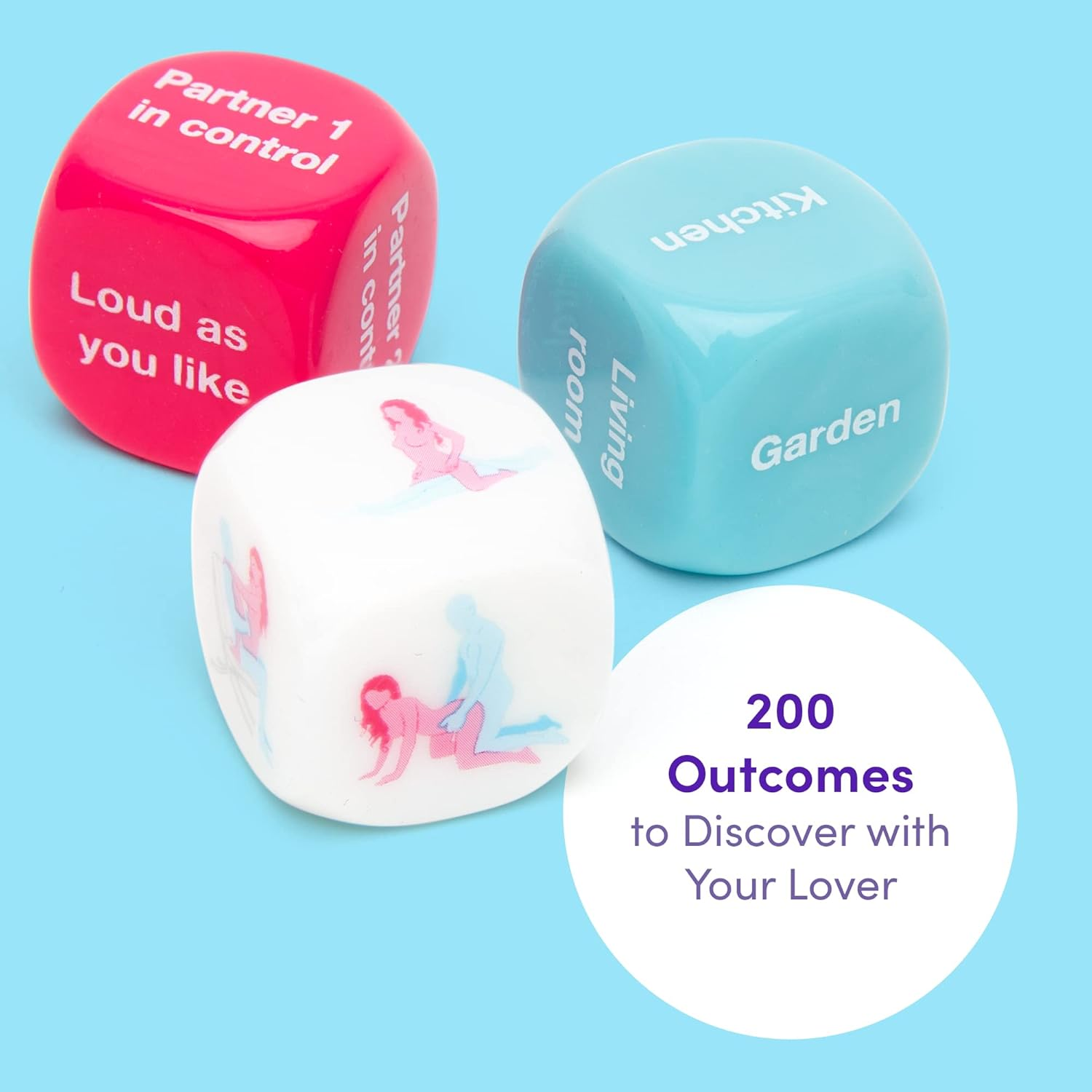 Lovehoney Position of the Week Dice Game for Adults - Plastic - Lightweight & Compact - over 200 Sexual Outcomes image number 1