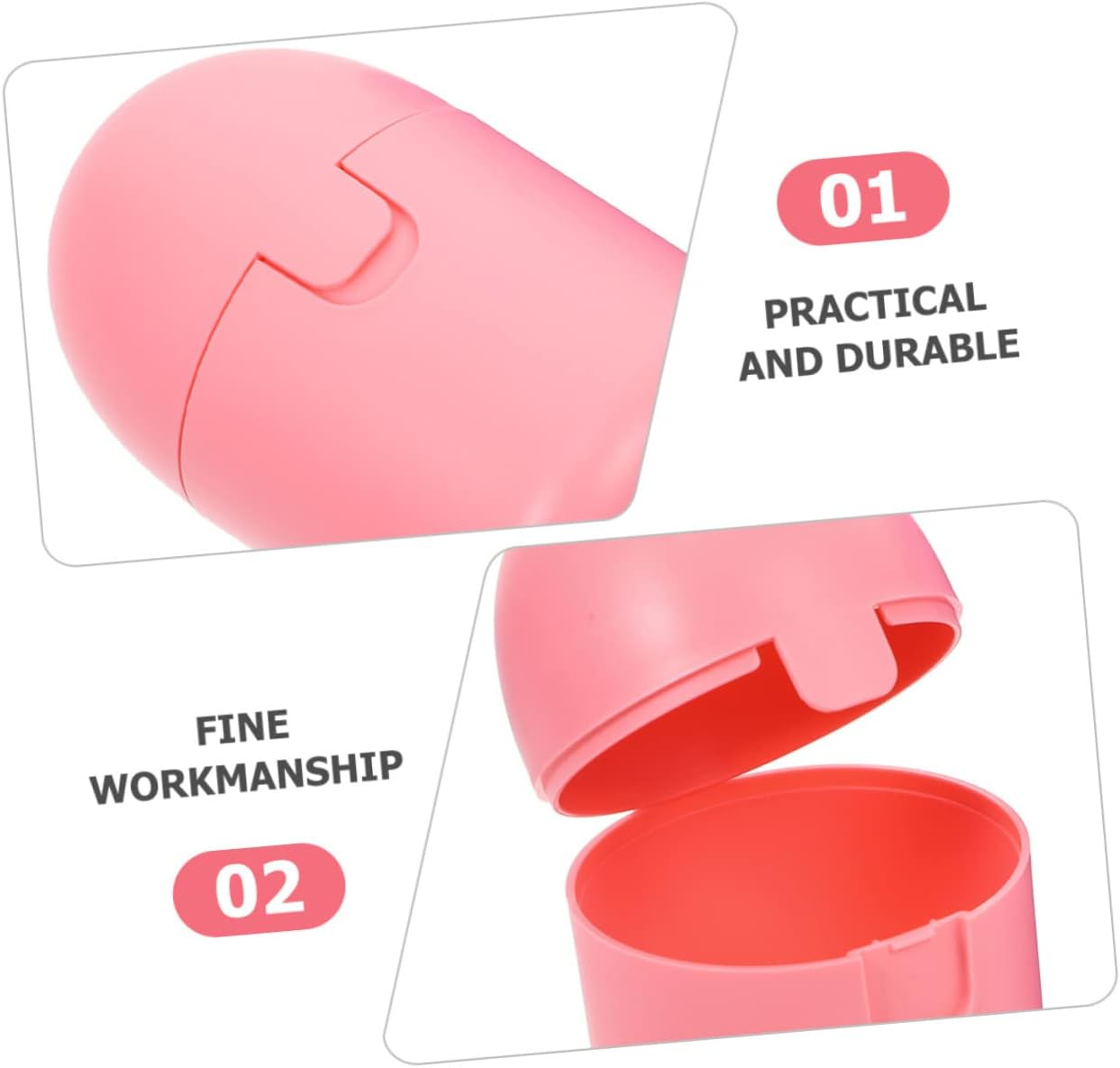 Outanaya 2Pcs Period Box Portable Storage Organizer for Women Microwave-Friendly Holder for Cups Travel Accessory in Pink image number 1