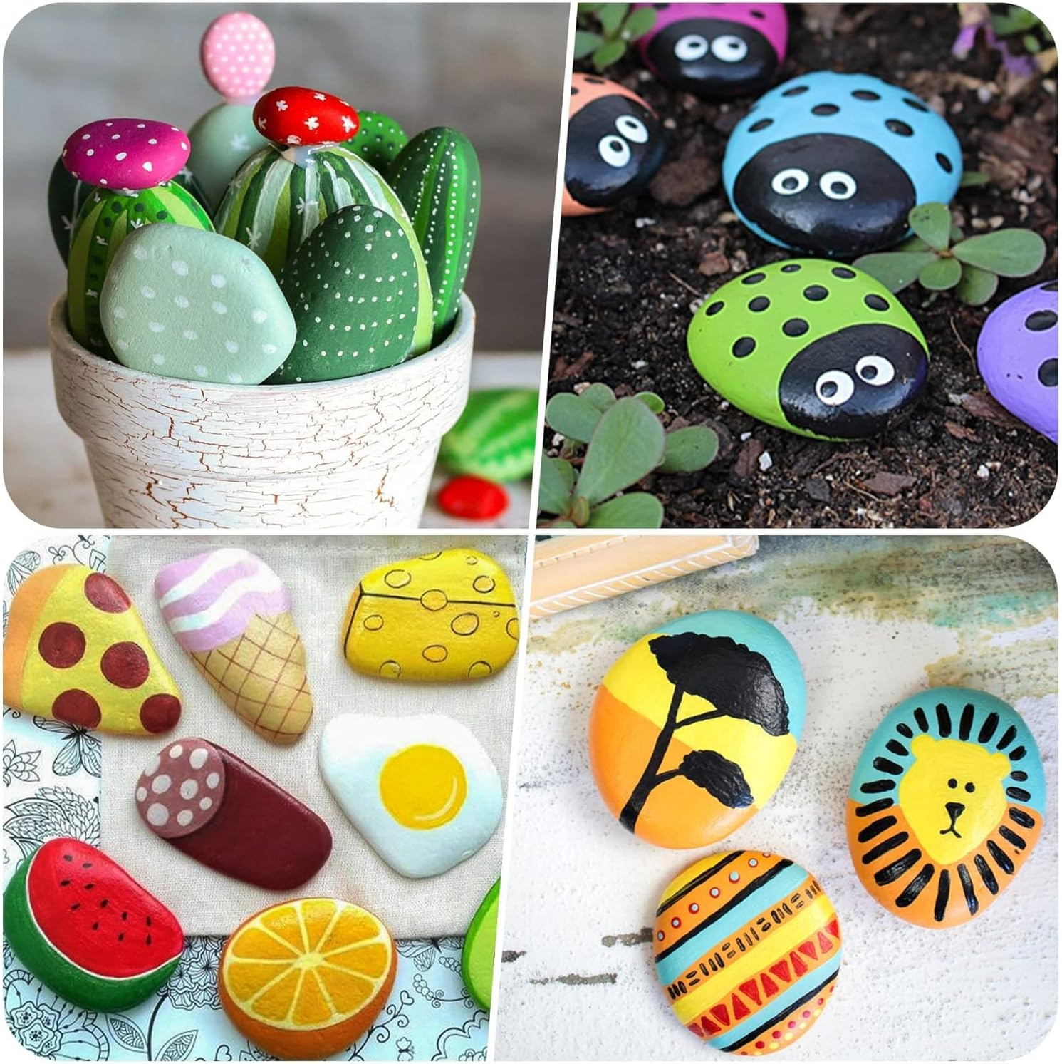 20 Pcs Painting Rock 5-8Cm Natural Rocks Kindness Crafting Party Pack Bundle River Stones Flat Smooth Stone for School Home Party Holiday Painting Crafts Decoration image number 2