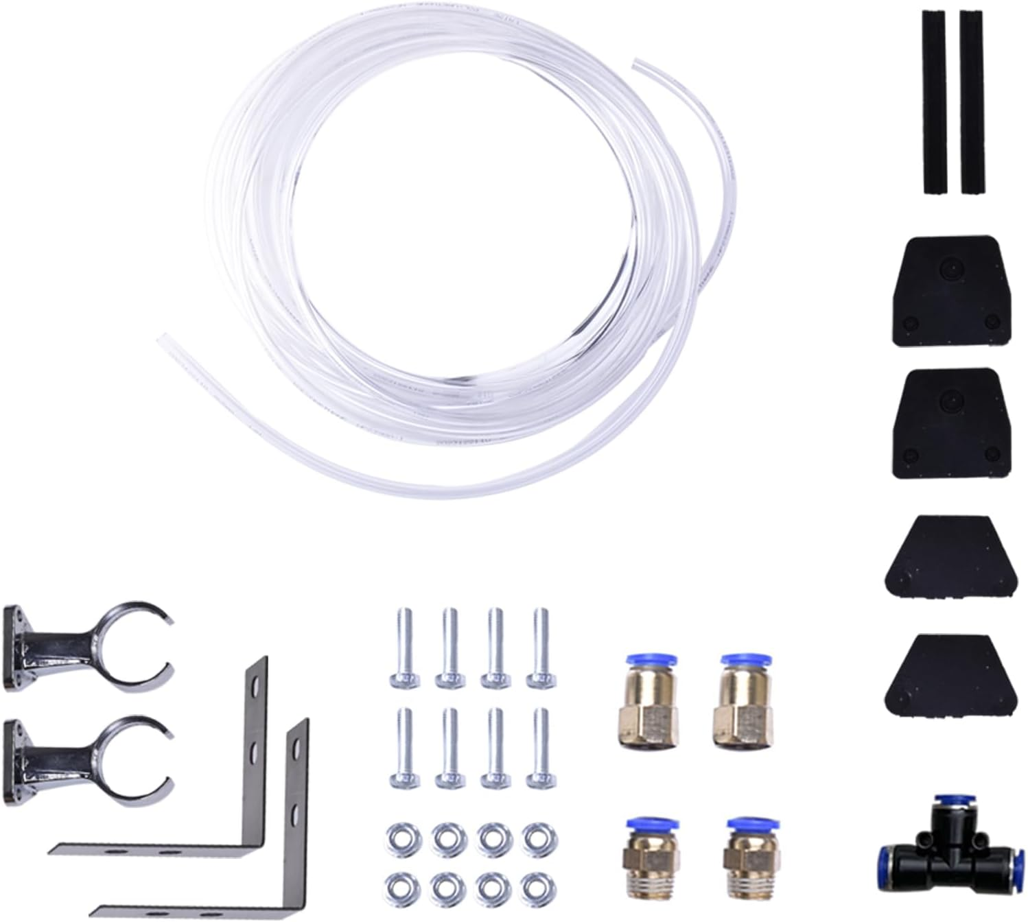 Pair Chrome Roof Mount Low Tone Air Horn & Base Mount, Compatible with Peterbilt, Kenworth, Mack, Ford Trucks, Modern Metal Silver Air Horns