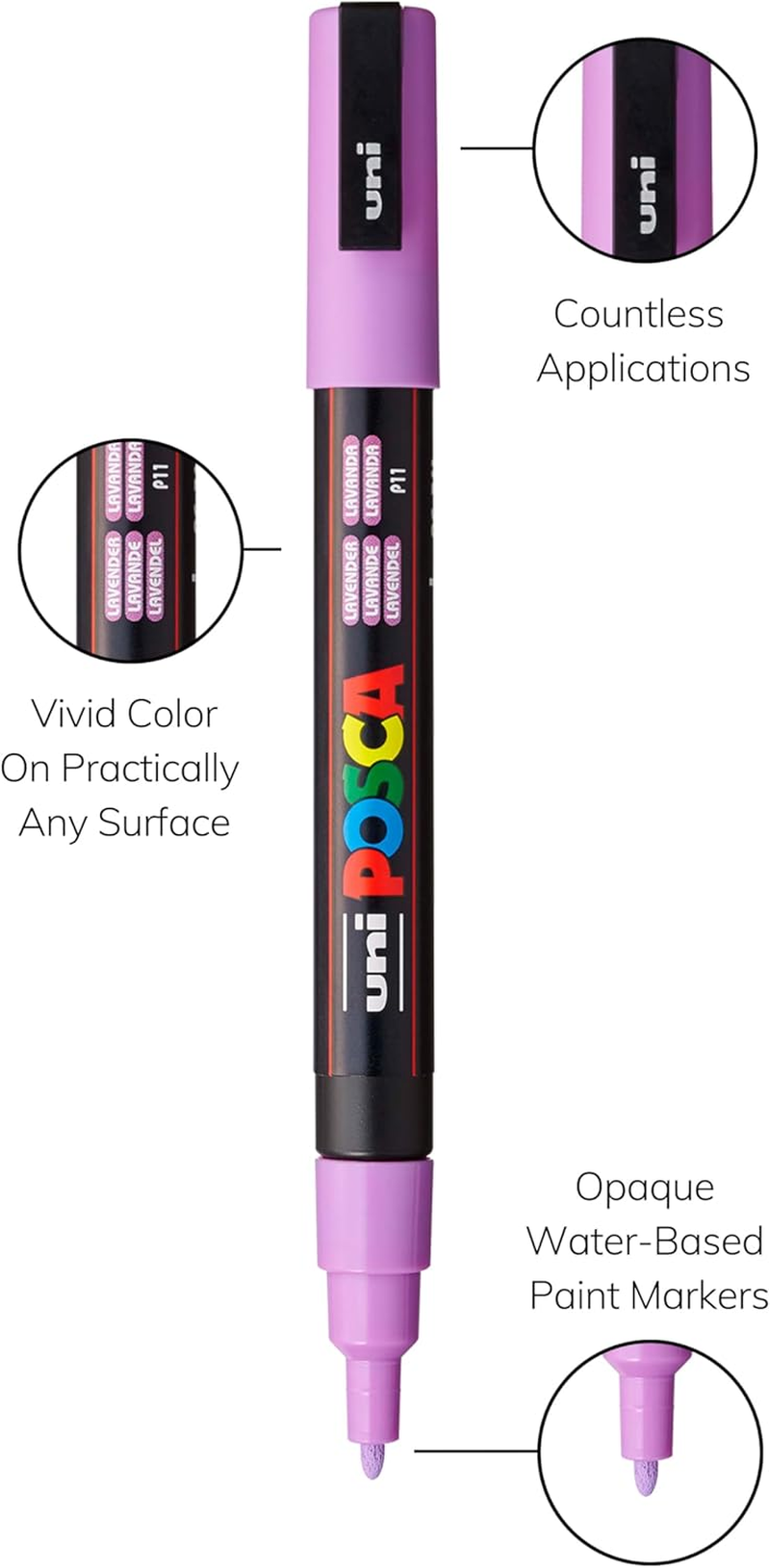 Posca PC3M Fine Tip Soft Colors Marker Pen (8 Pieces Set) image number 1