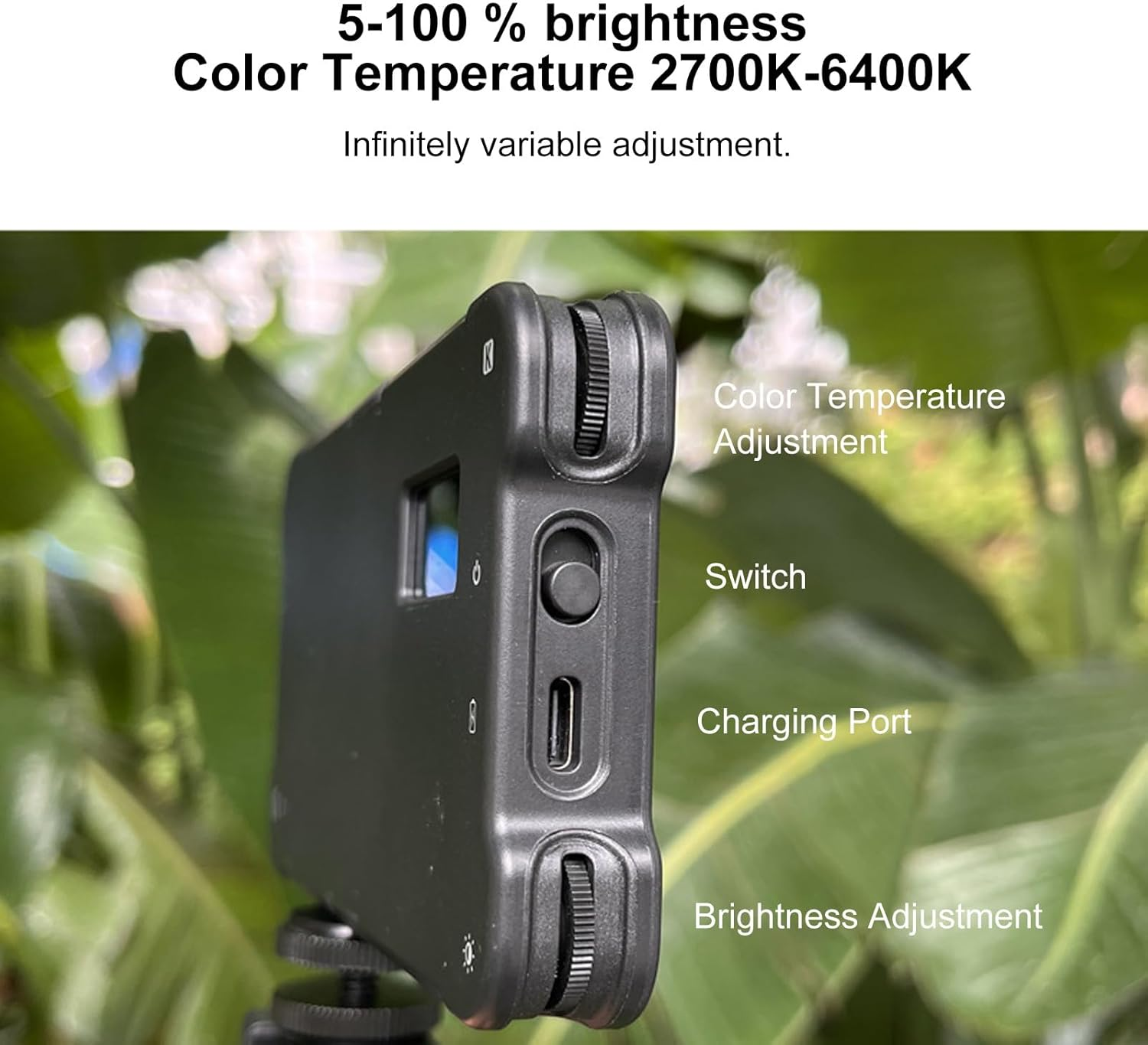 Reduced Reflected Tattoos Filling Light Tattoos Photography Light Resoluble LED Ring Light with 52 Mm CPL Lens Filter Wireless Rechargeable 2400K -6400K image number 2