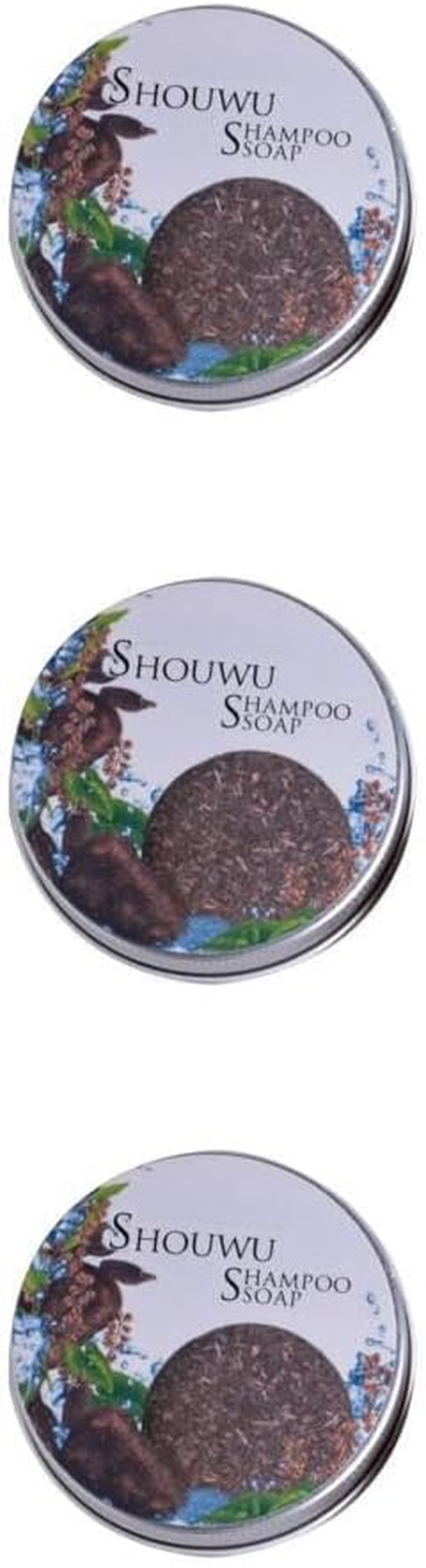 Generic 3 Set of Hair Darkening Shampoo Bar - Solve Hair Problems with Organic Polygonum Multiflorum Extract and Large Volume Can Be White Label with Box, White Label with Box 3Set image number 5