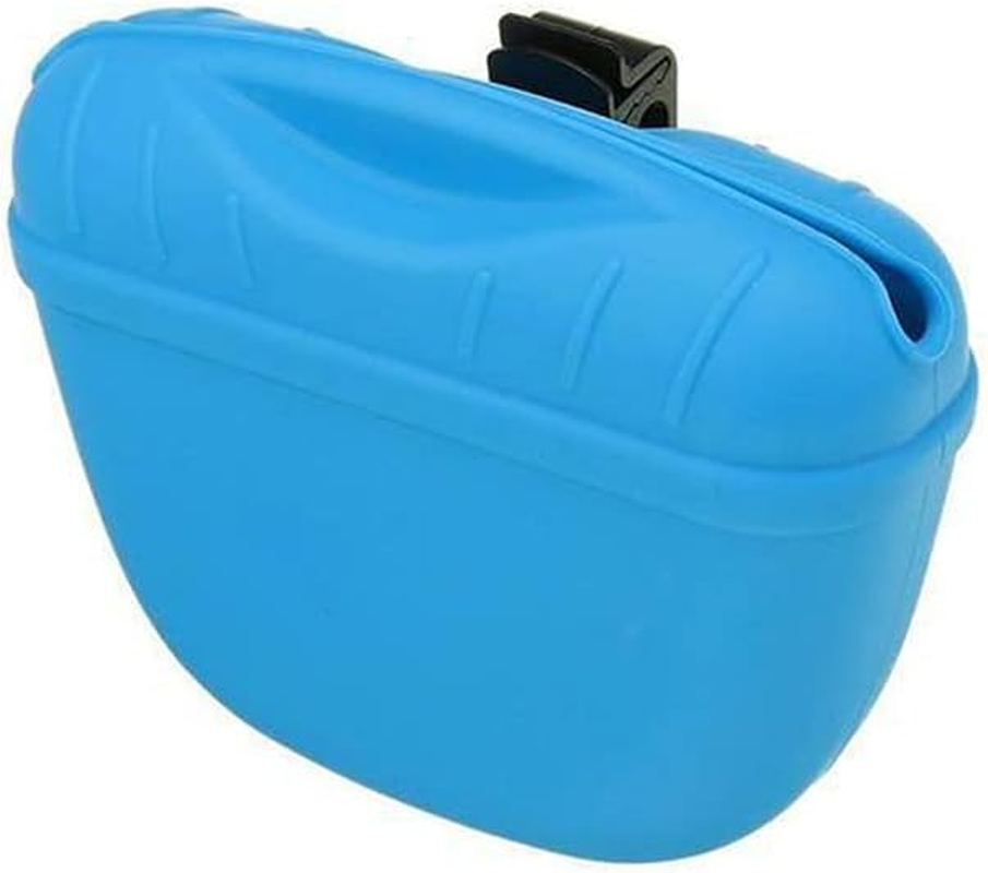 Tophomer Silicone Dog Treat Pouch, Gray/Black/Blue/Red/Green Treat Bag Training Pet Puppy Bag Portable Training Pouch with Clip for Belt for Dog Walks