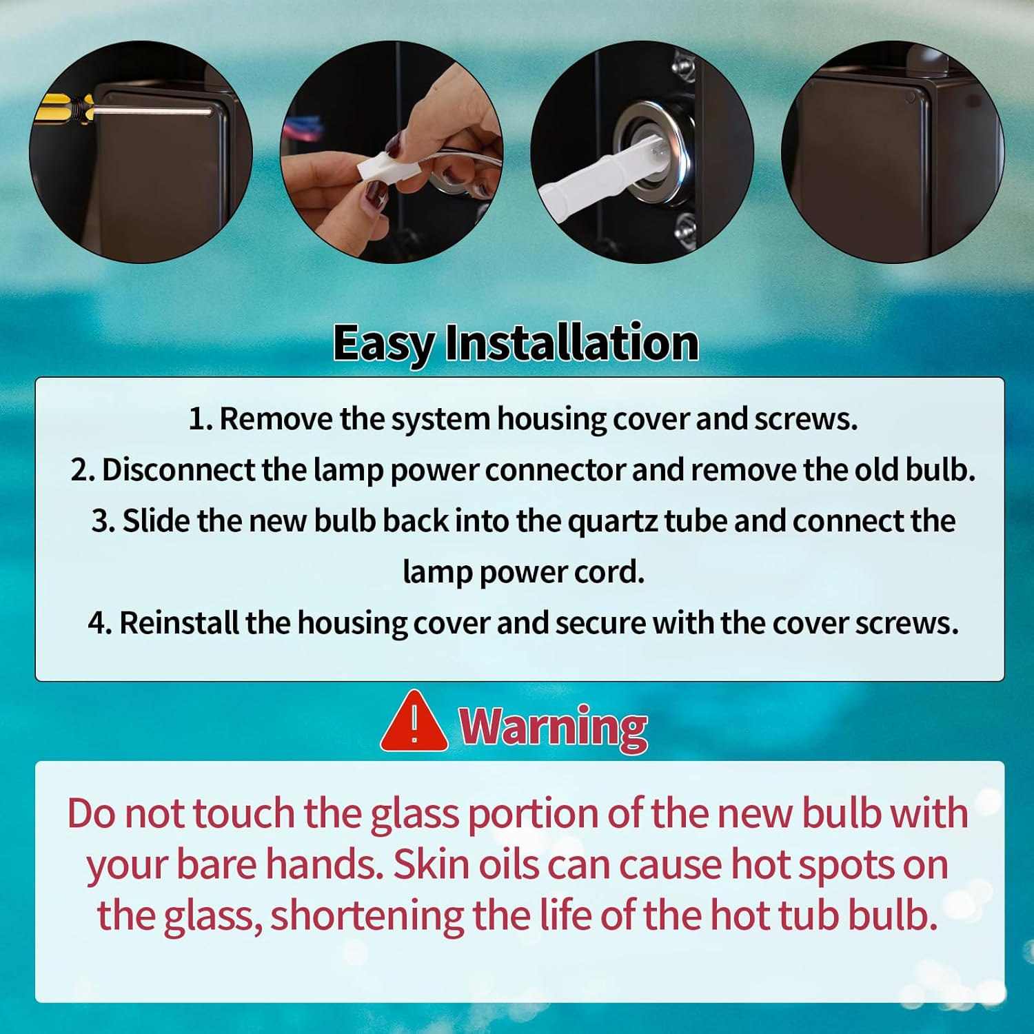 Replacement Bulb for Clear Ray XL, 6472-841 Pool for Clearray Hot Tub Bulb Compatible with Sundance Spas Hot Tub Clearray Water Purification System