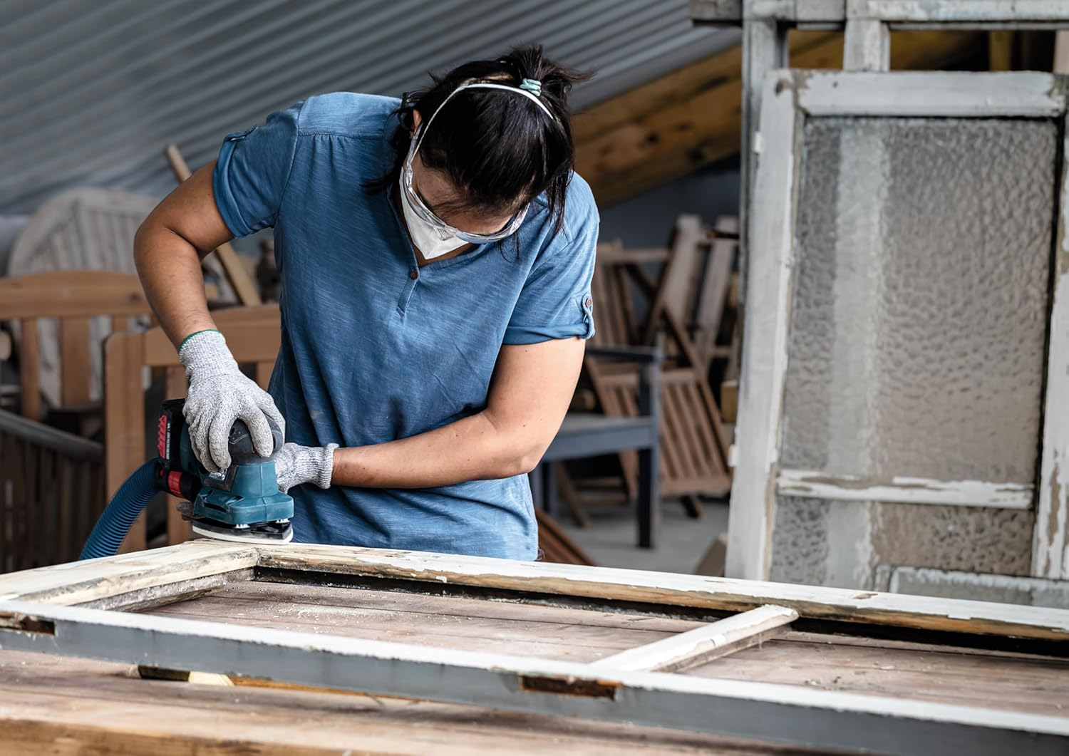 Bosch 50 X Expert C470 Sandpaper Set with 7 Holes (For Paint on Wood, Diameter 100 X 150 Mm, Grit 10 X 60, 10 X 80, 10 X 120, 10 X 180, 10 X 240, Professional Accessories Multi Sander) image number 2