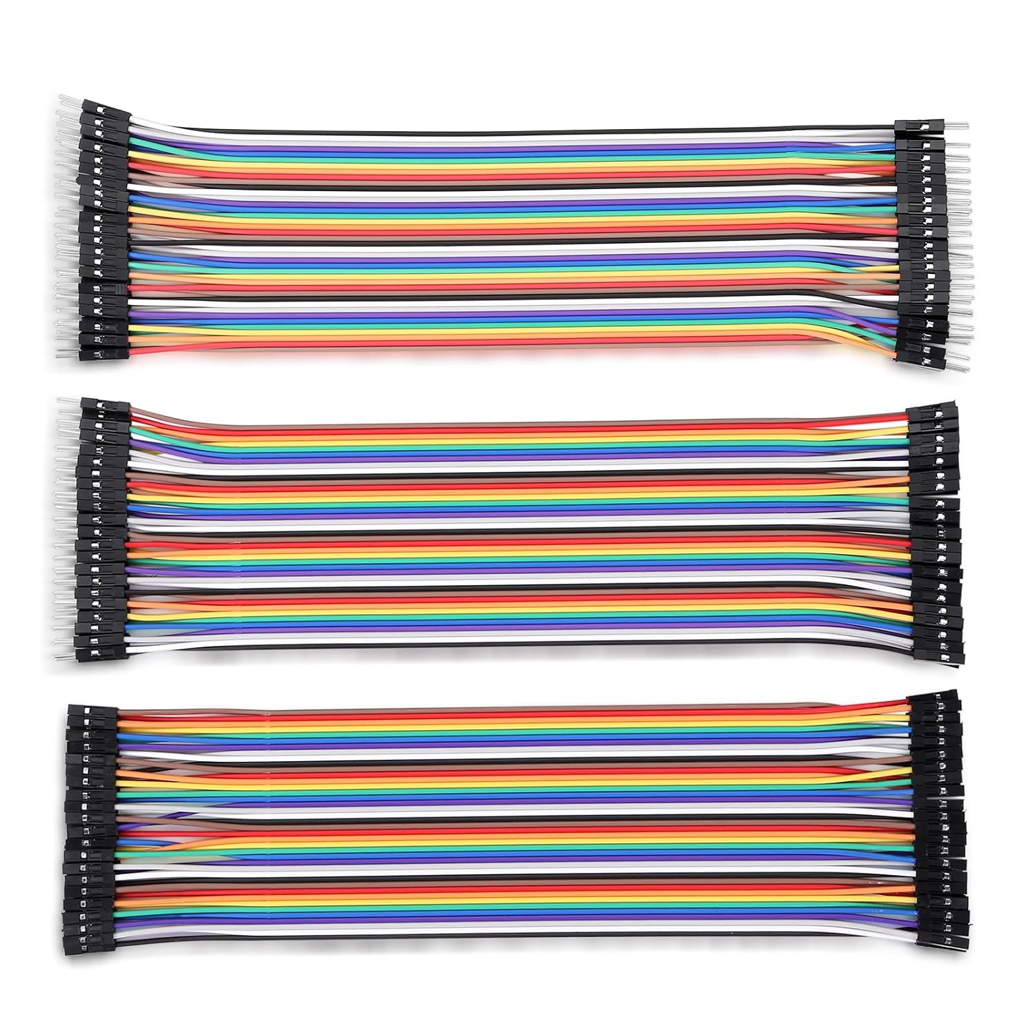 120Pcs Breadboard Jumper Wires Assorted Kit with 2.54Mm Gender Changer Pins & Slim Storage Box - 20Cm, 40Pin Male to Female, Male to M, Female to Female Jumper Wires for Arduino, ESP32 image number 6
