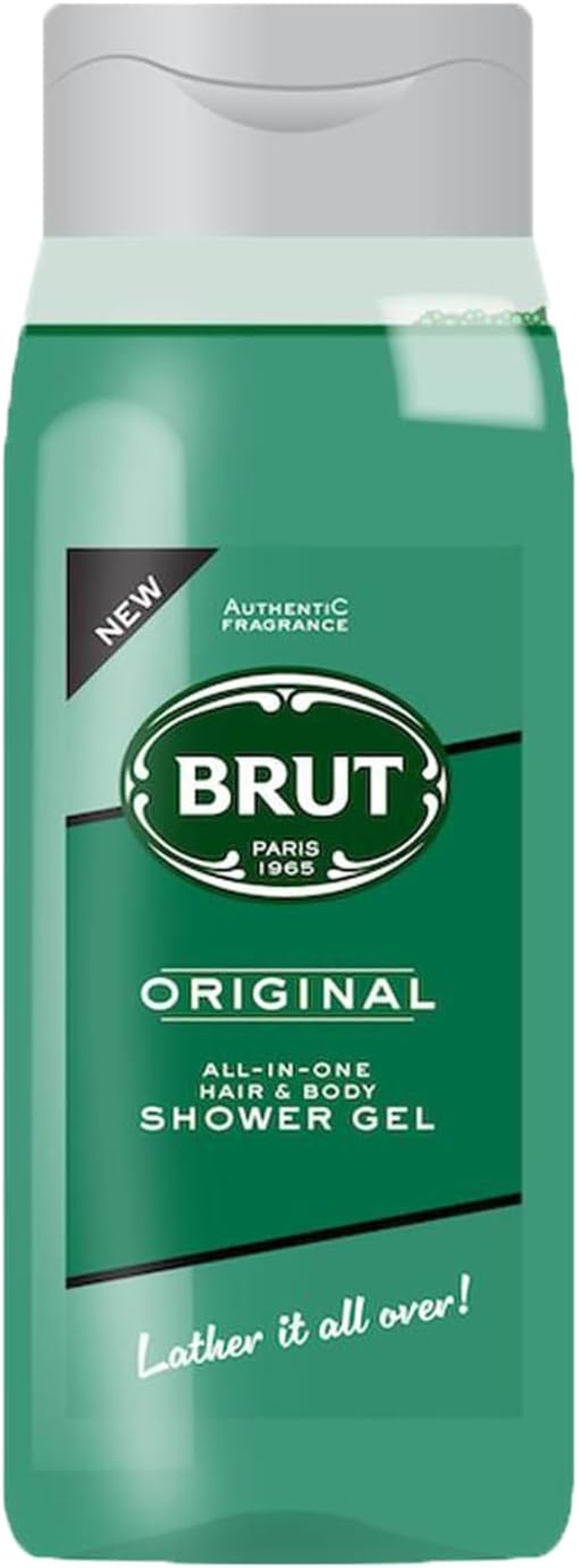3 X Brut Original All in One Shower Gel Hair & Body Shower Gel 500 Ml Each for Men