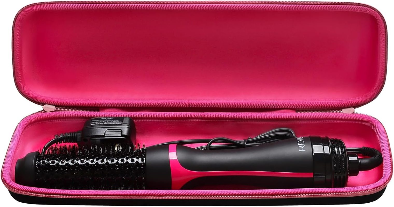 LTGEM EVA Hard Case for Revlon One Step Root Booster round Brush Dryer and Hair Styler - Travel Protective Carrying Storage Bag, Pink image number 6