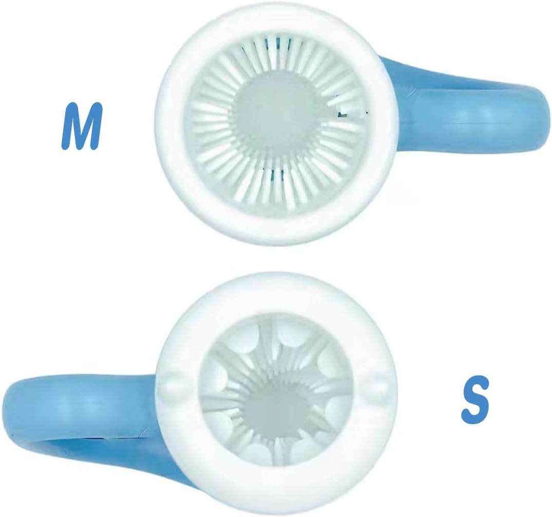 AIMALL 1 Pet Foot Washing Cup Dog Paw Cleaner with 360&deg; Silicone Brush for Cats and Dogs Two 3.58X5.43 Inches