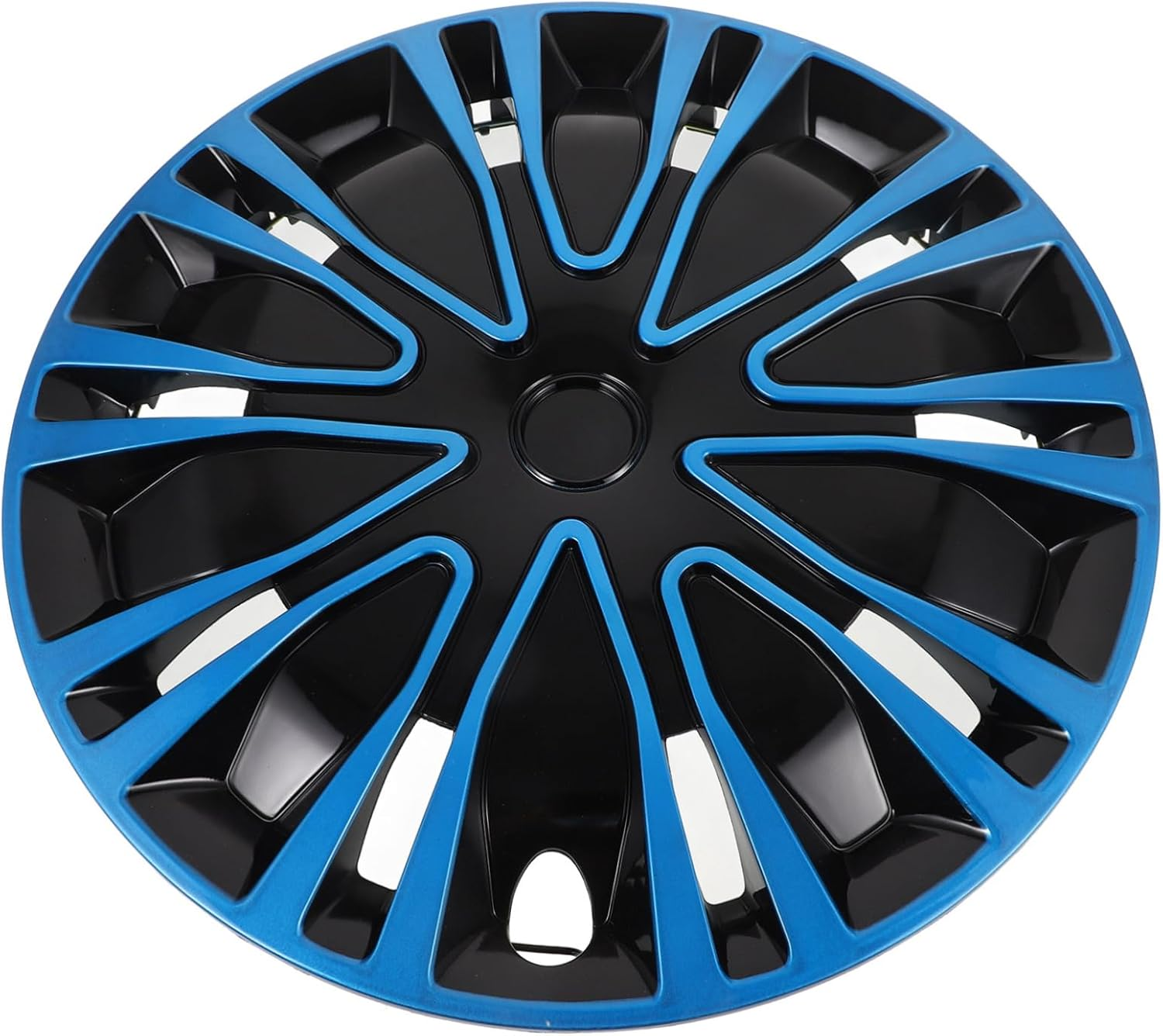 BRIGHTFUFU 15-Inch Car Hubcaps Blue Black Decorative Wheel Cover Universal Automotive Rim Caps for Vehicle Exterior Accessories image number 3