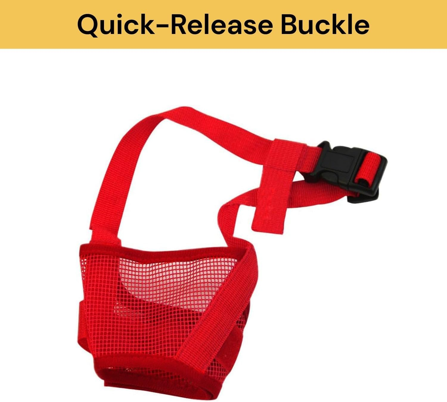 EZONEDEAL Pet Dog Muzzle, Soft Mesh, anti Biting Barking & Chewing, Adjustable, Pink, Medium image number 6