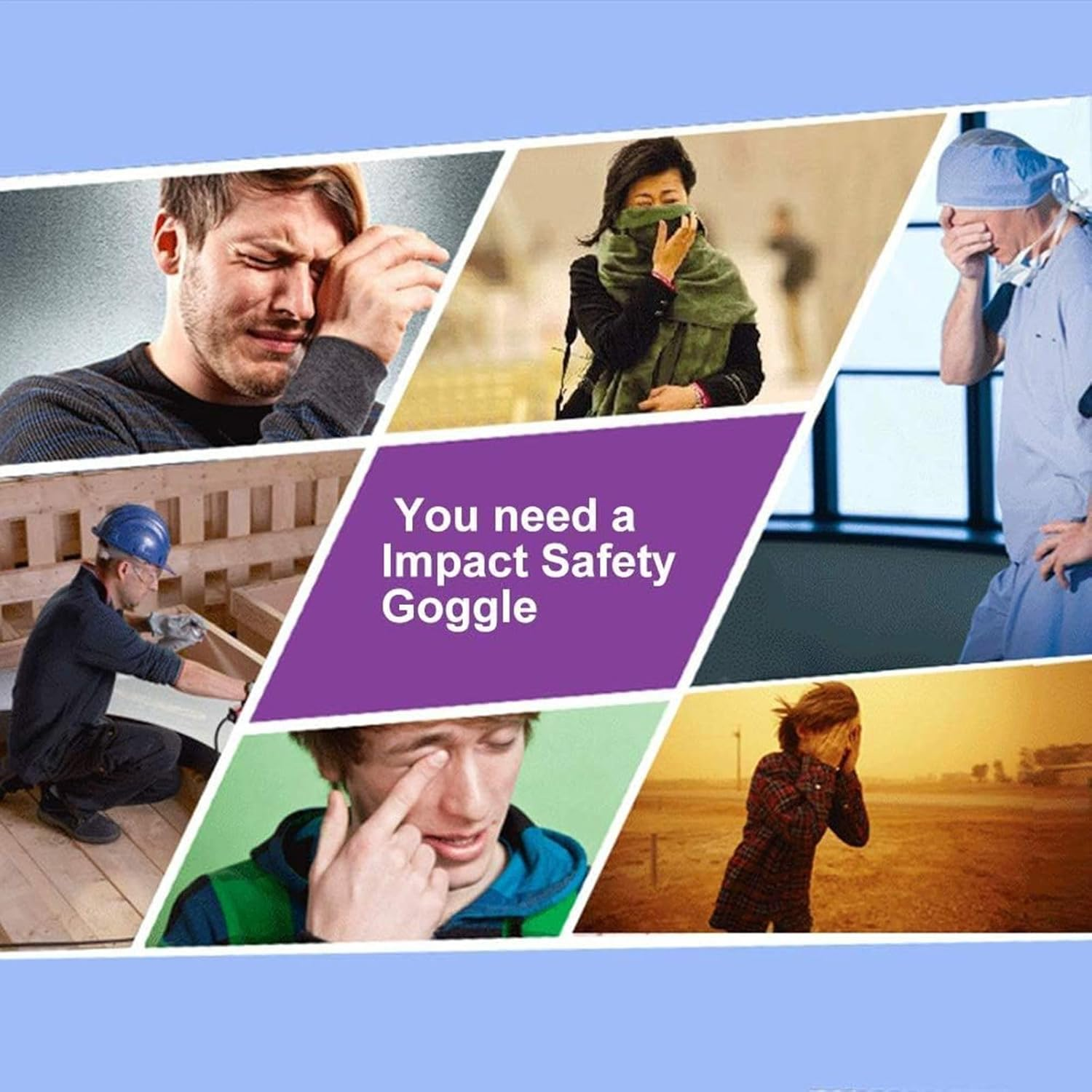 Anti-Fog Protective Safety Goggles Safety Glasses Clear Lens Wide-Vision Adjustable Chemical Splash Eye Protection Soft Lightweight Eyewea image number 1