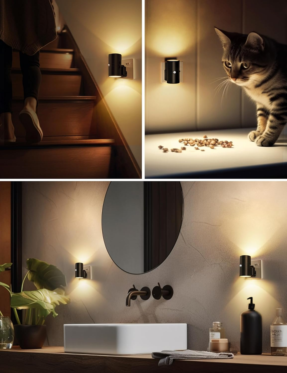 LOHAS-LED Motion Sensor Night Light Plug In, 1 Pack, Motion Activated Night Light, 0-100LM Dimmable, 3000K Warm White, Motion Sensor Light Indoor for Bathroom Stairway Hallway Bedroom Kids Elderly image number 6