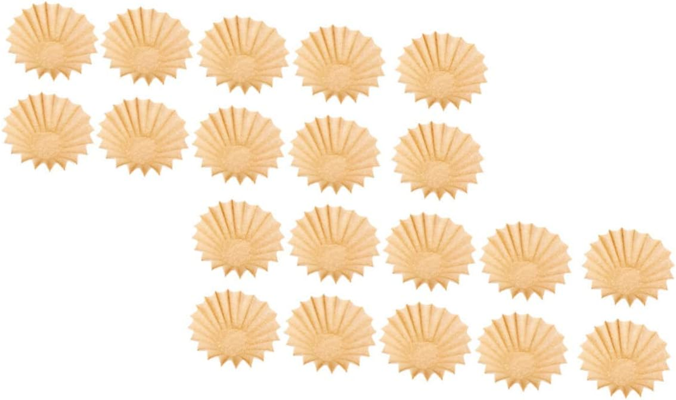 Ciieeo 100 Sheets Bowl Shaped Filter for Kung Fu Tea Wavy Design Filter Natural Coffee Tools Reusable Large for Home Outdoor Tea image number 6