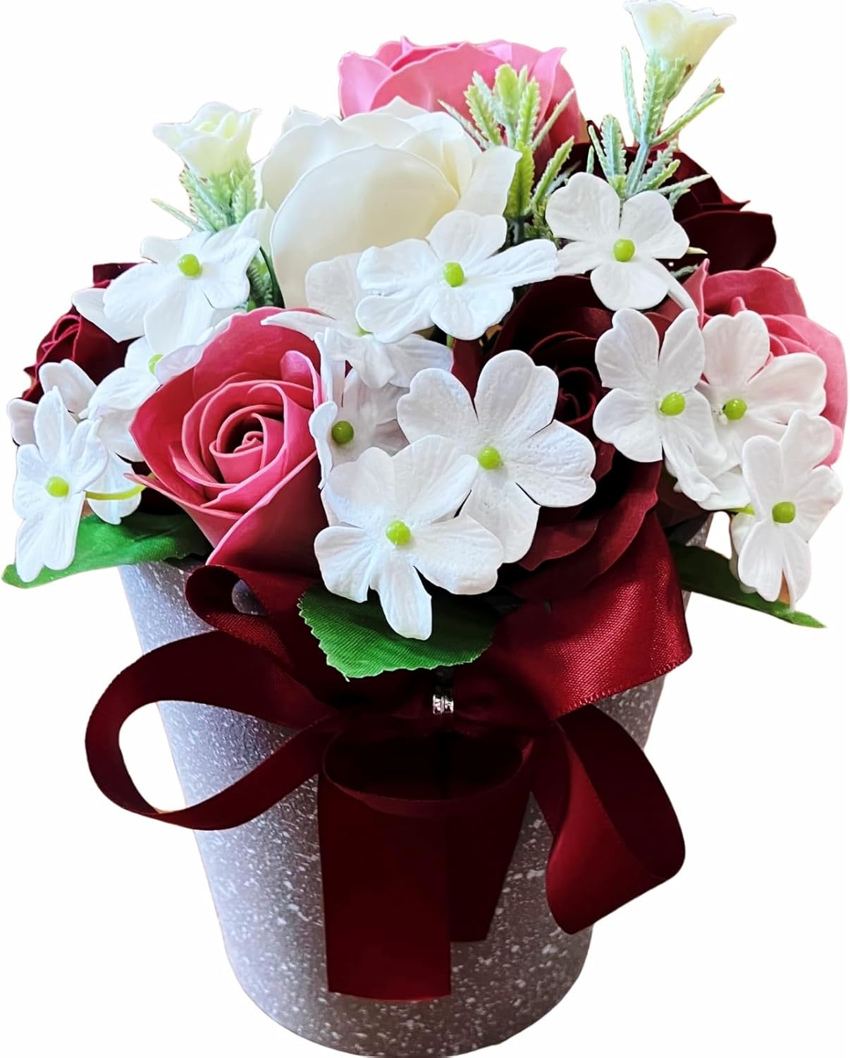 Q-FLA 786181 LG Romantic Mauve Soap Flower Bath Salt, Arrangement, Gift image number 3