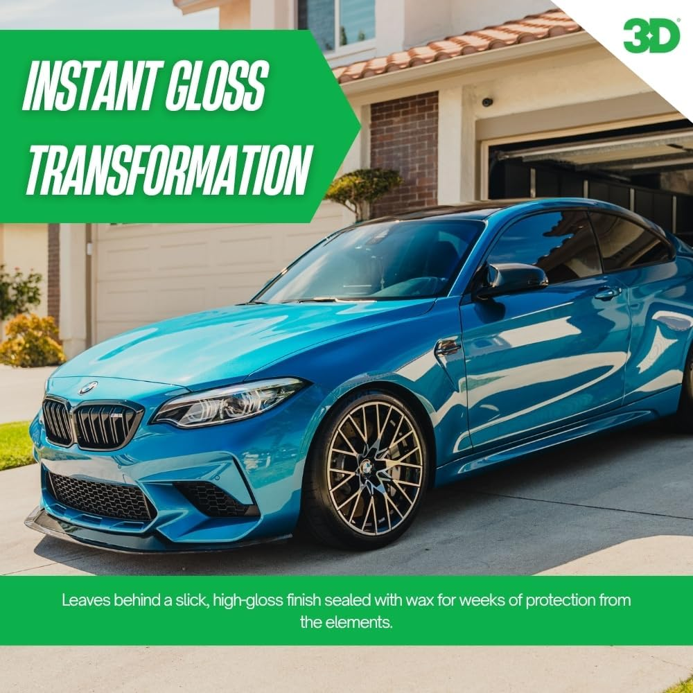 3D Speed All in One Polish/Wax - 16 Oz. | Clear Coat Car Polish and Wax in One | Paint Protection, Swirl Correction | Made in USA | All Natural | No Harmful Chemicals image number 2